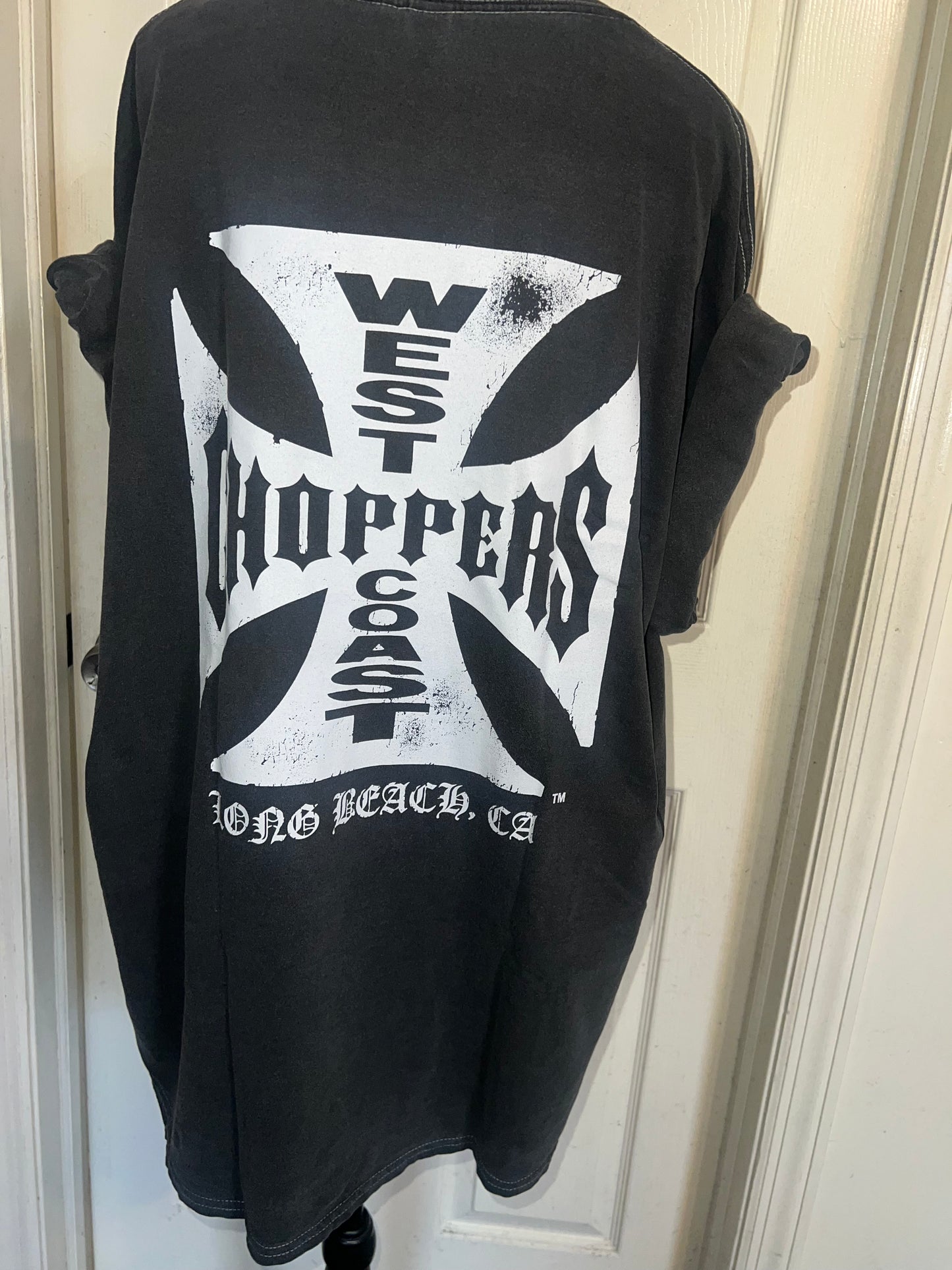 West Coast Choppers Double Sided Oversized Distressed Tee