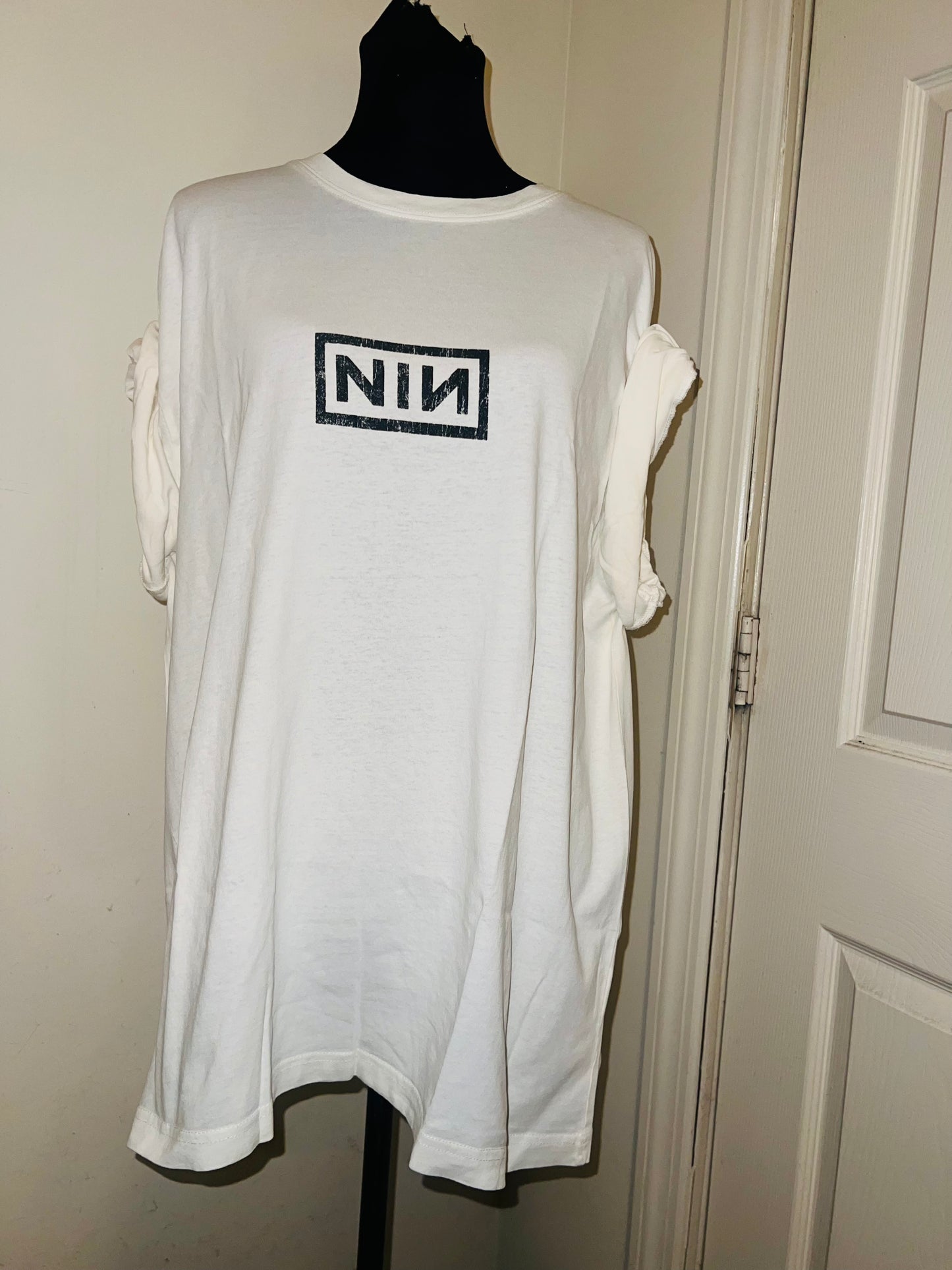 Nine Inch Nails Double Sided Oversized Distressed Tee
