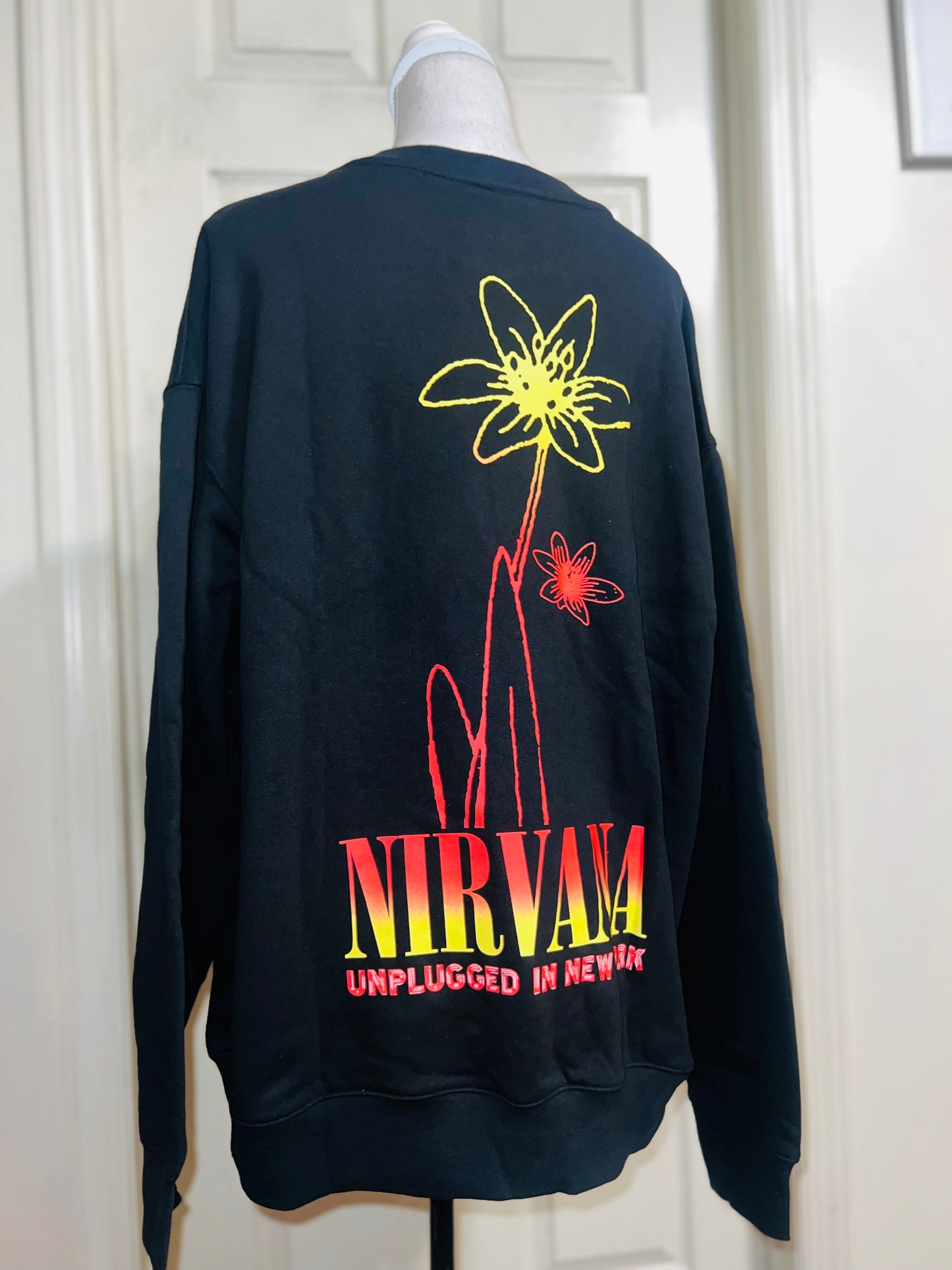 Nirvana Double Sided Oversized Distressed Tee