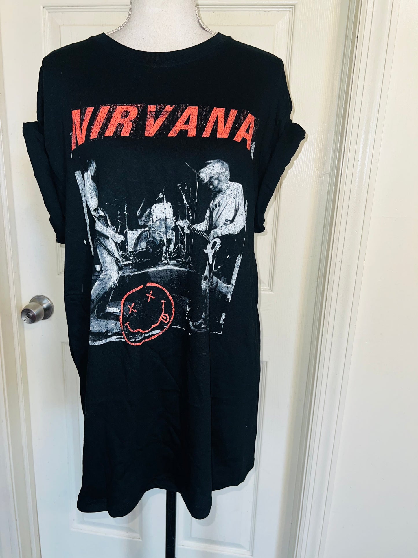 Nirvana Oversized Distressed Tee