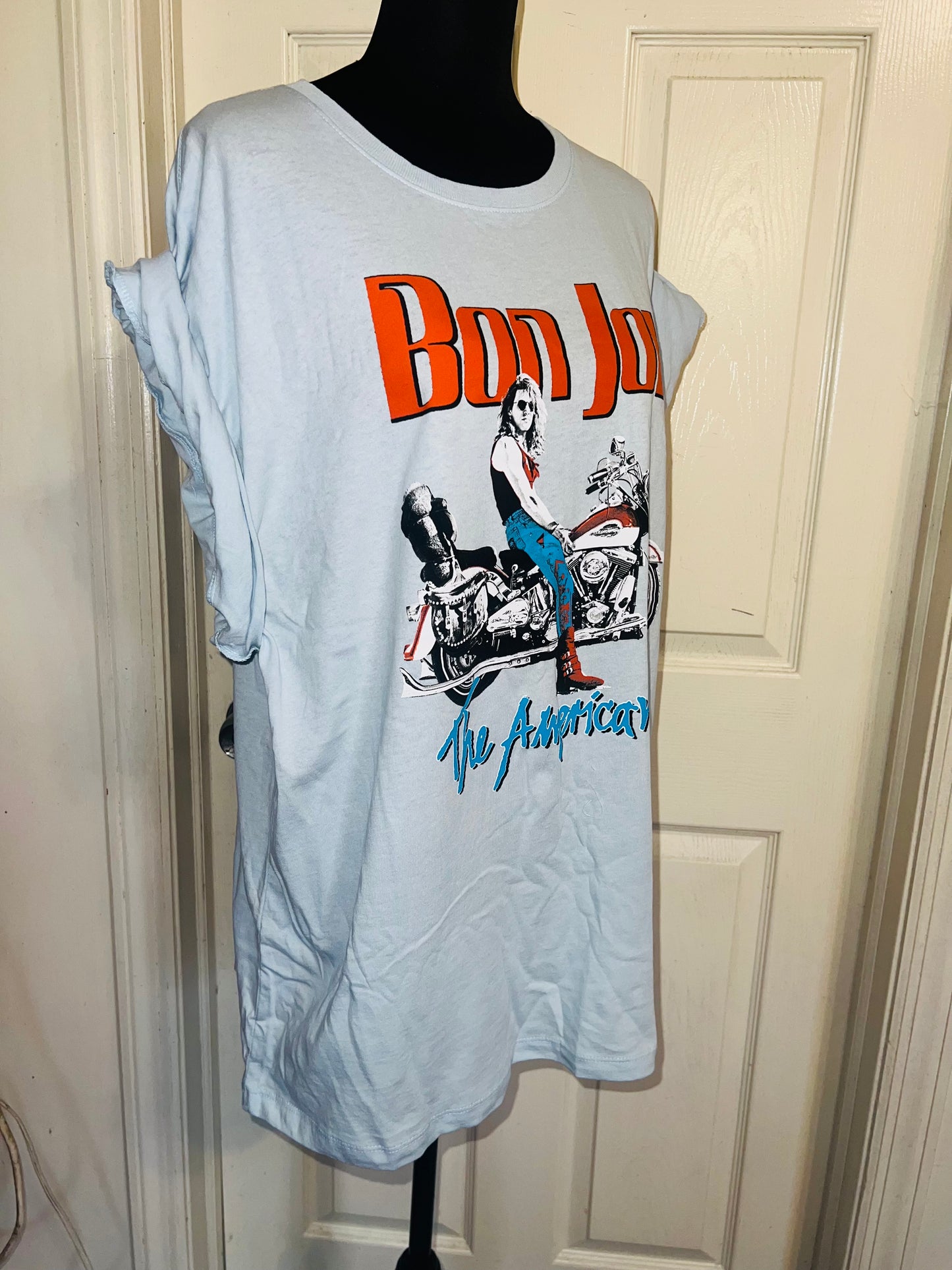 Bon Jovi Oversized Distressed Tee