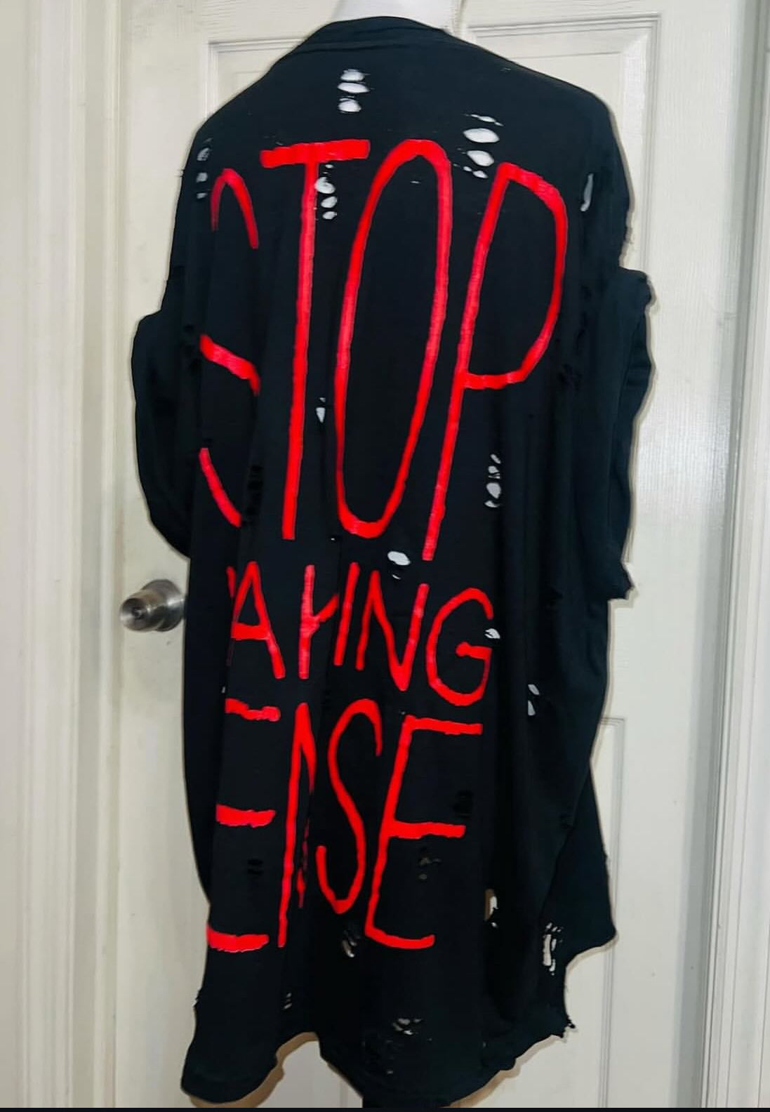 The Talking Heads Double Sided Oversized Distressed Tee
