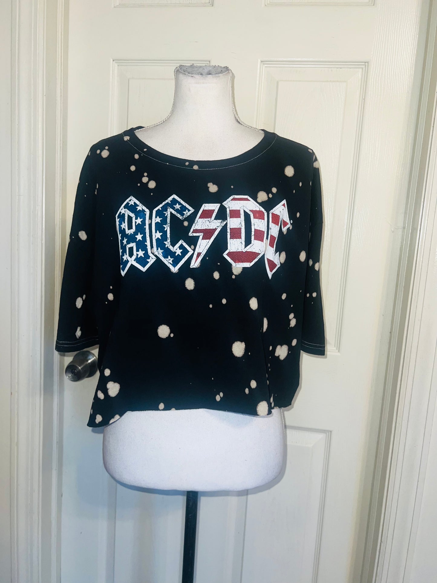 AC/DC Oversized Distressed Tee