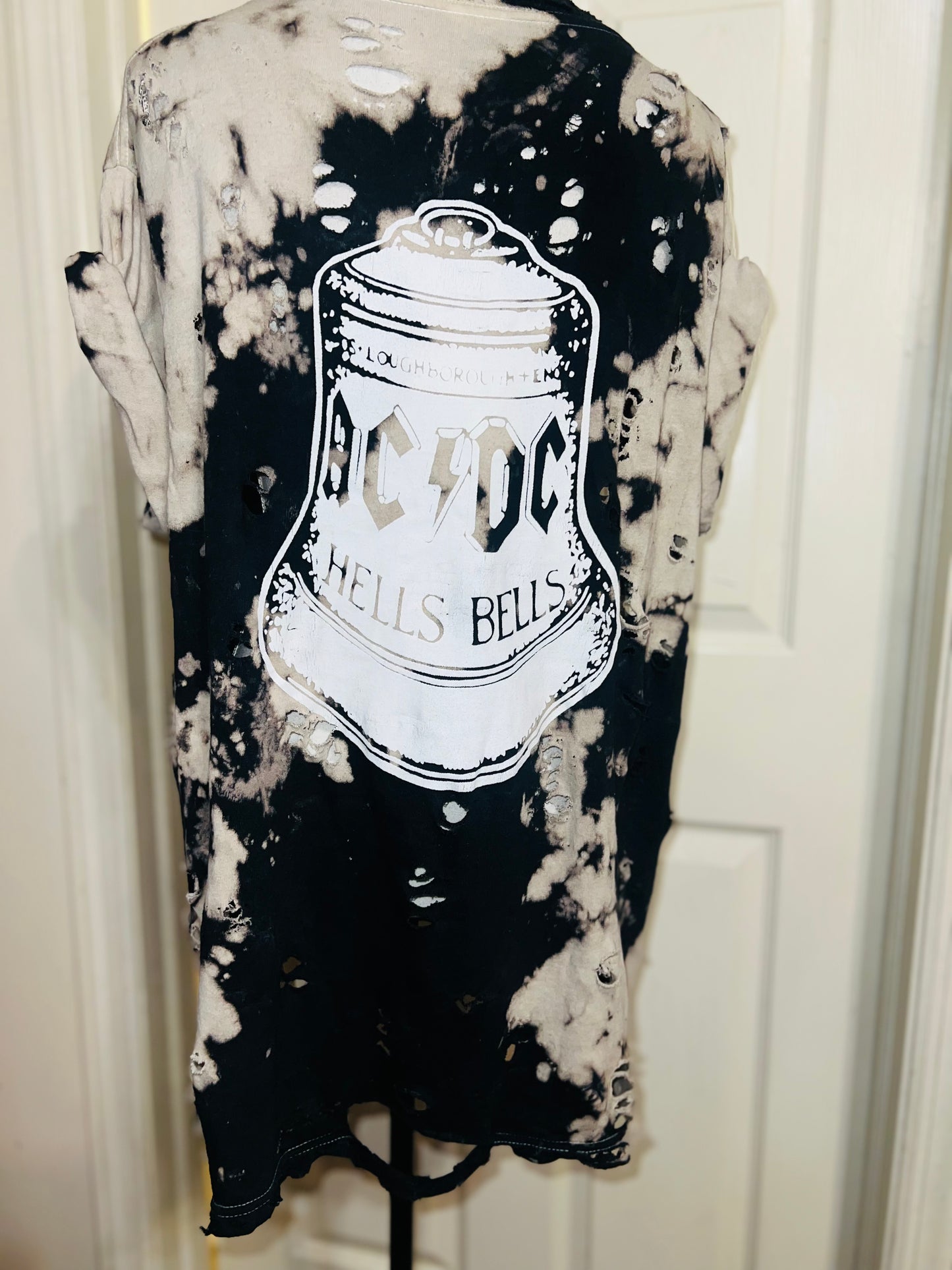 AC/DC Double Sided Oversized Distressed Tee