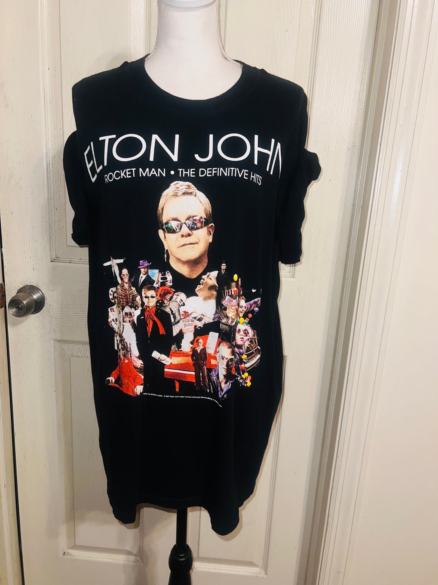 Elton John Vintage Double Sided Oversized Distressed Tee