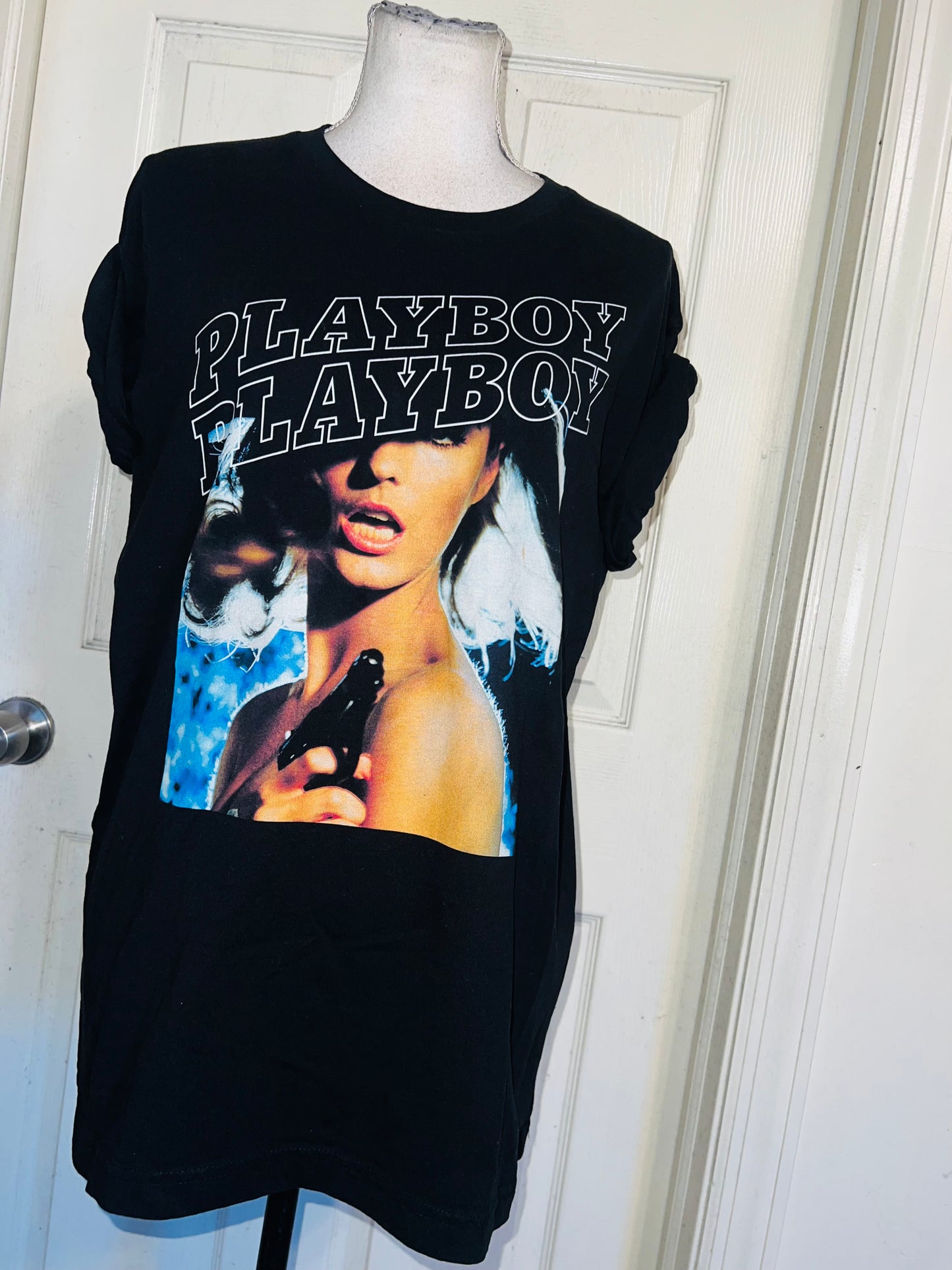 Playboy Oversized Distressed Tee