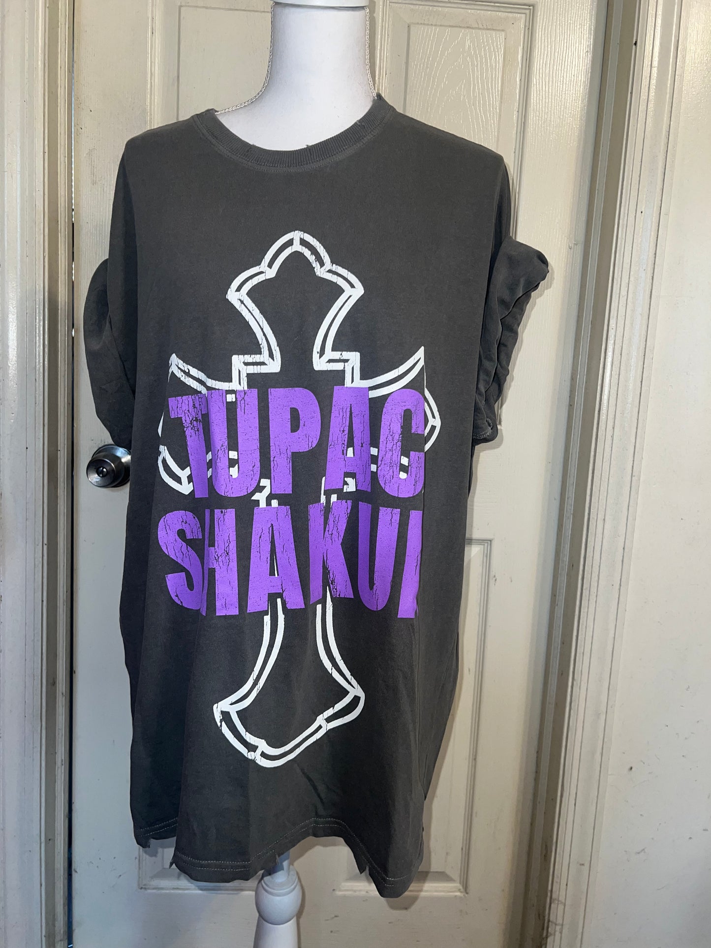 Tupac Shakur Double Sided Oversized Distressed Tee