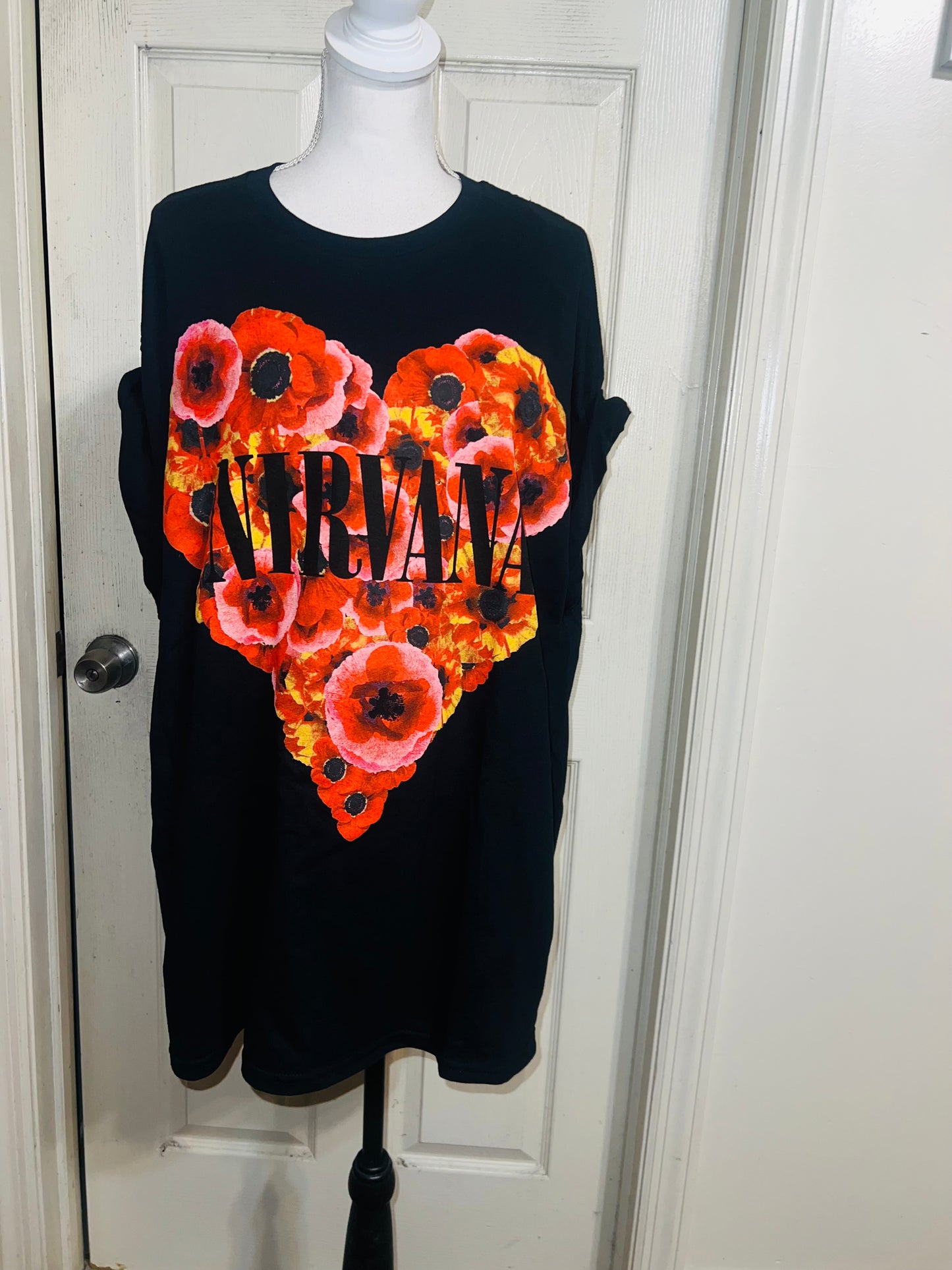 Nirvana Oversized Distressed Tee
