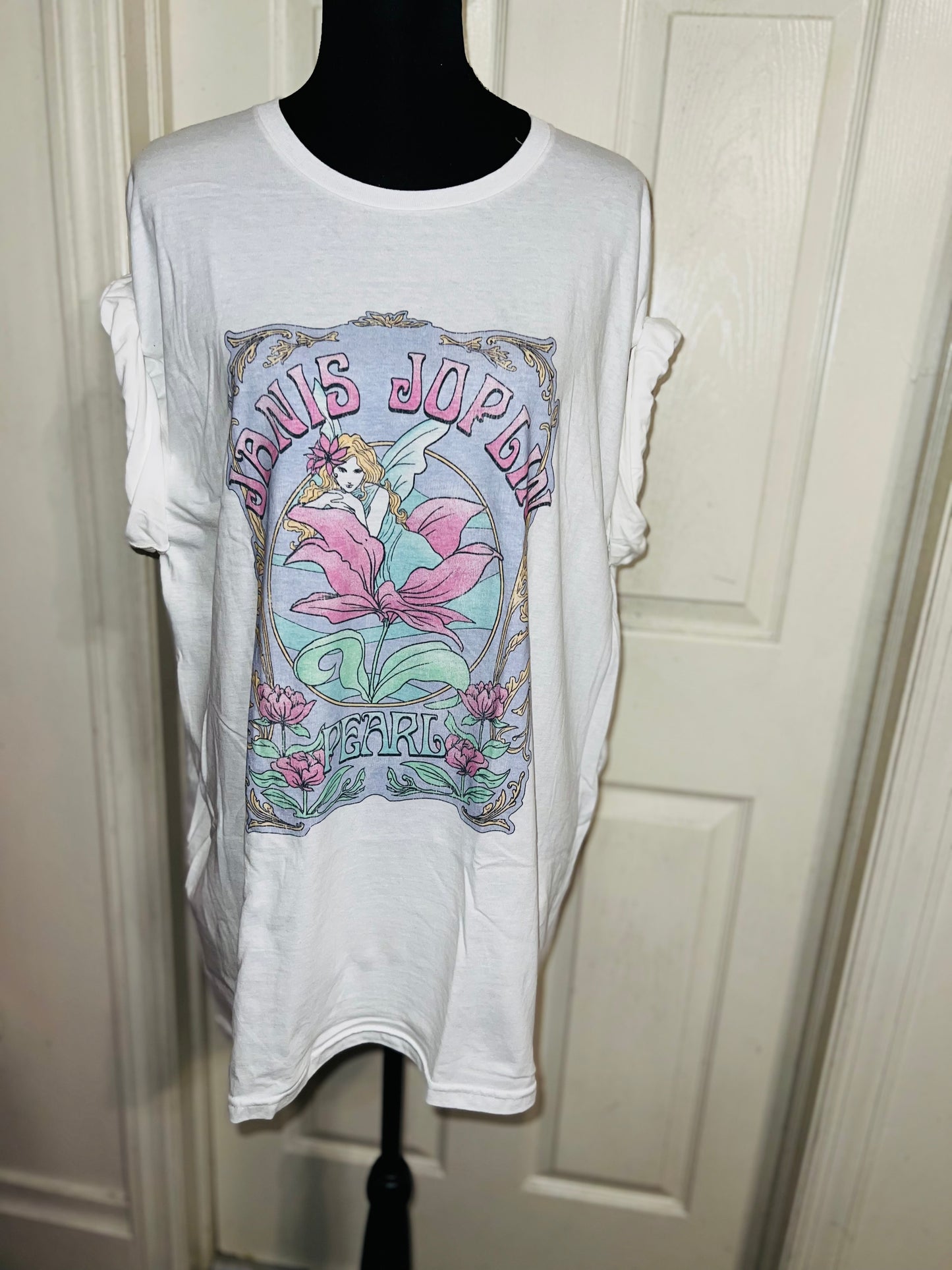 Janis Joplin Oversized Distressed Tee