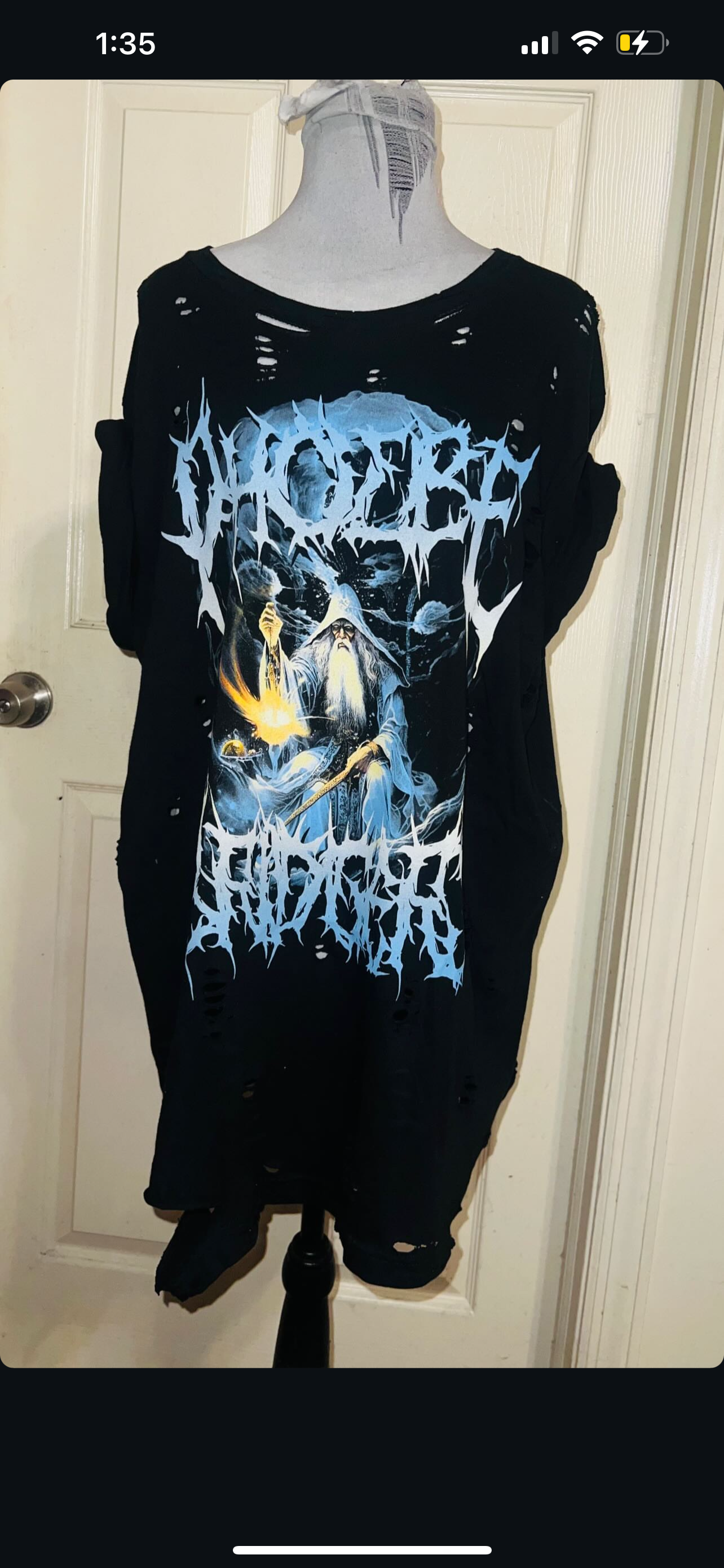Phoebe Bridgers Oversized Distressed Tee