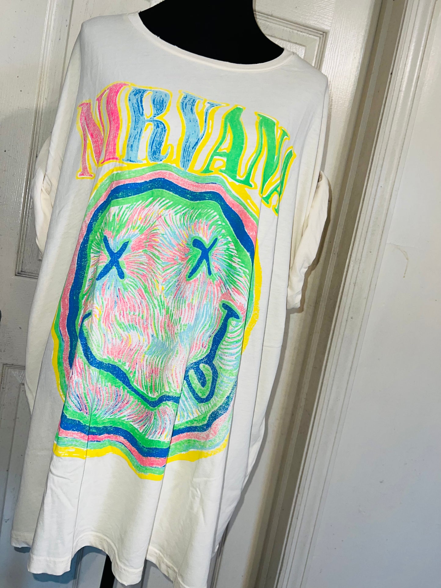 Nirvana Oversized Distressed Tee