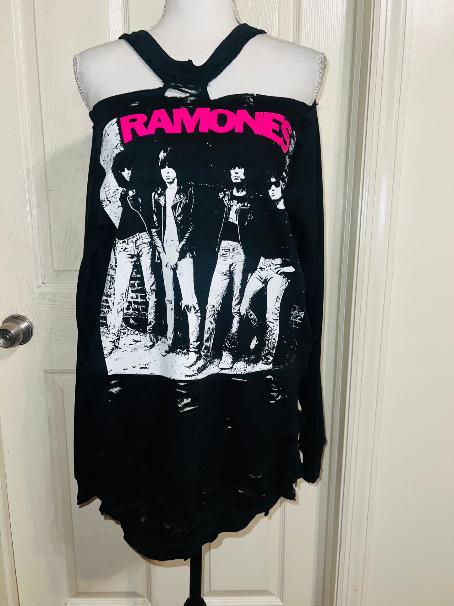 Ramones Oversized Distressed Sweatshirt