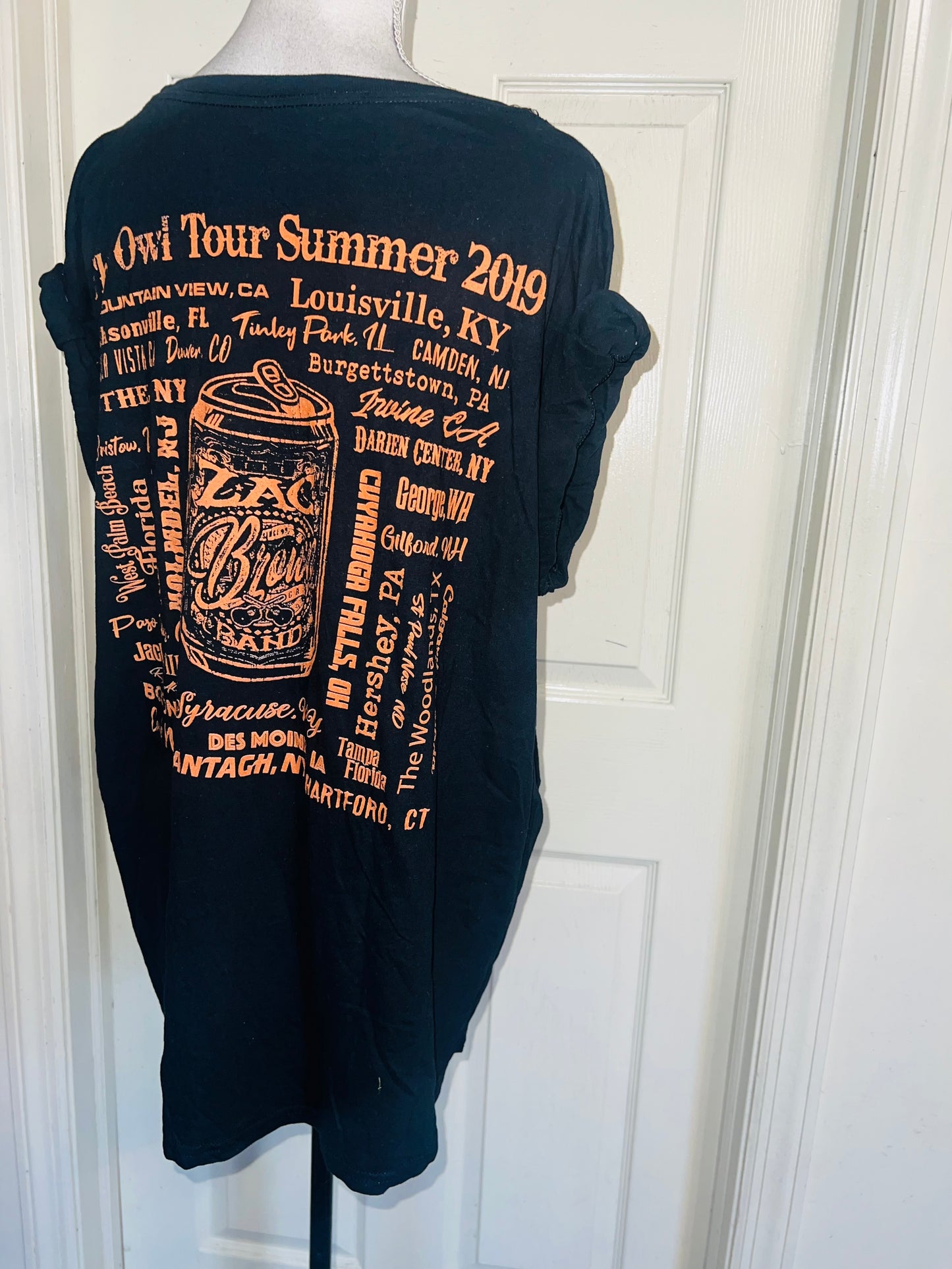 Zac Brown Band Double Sides Oversized Distressed Tee