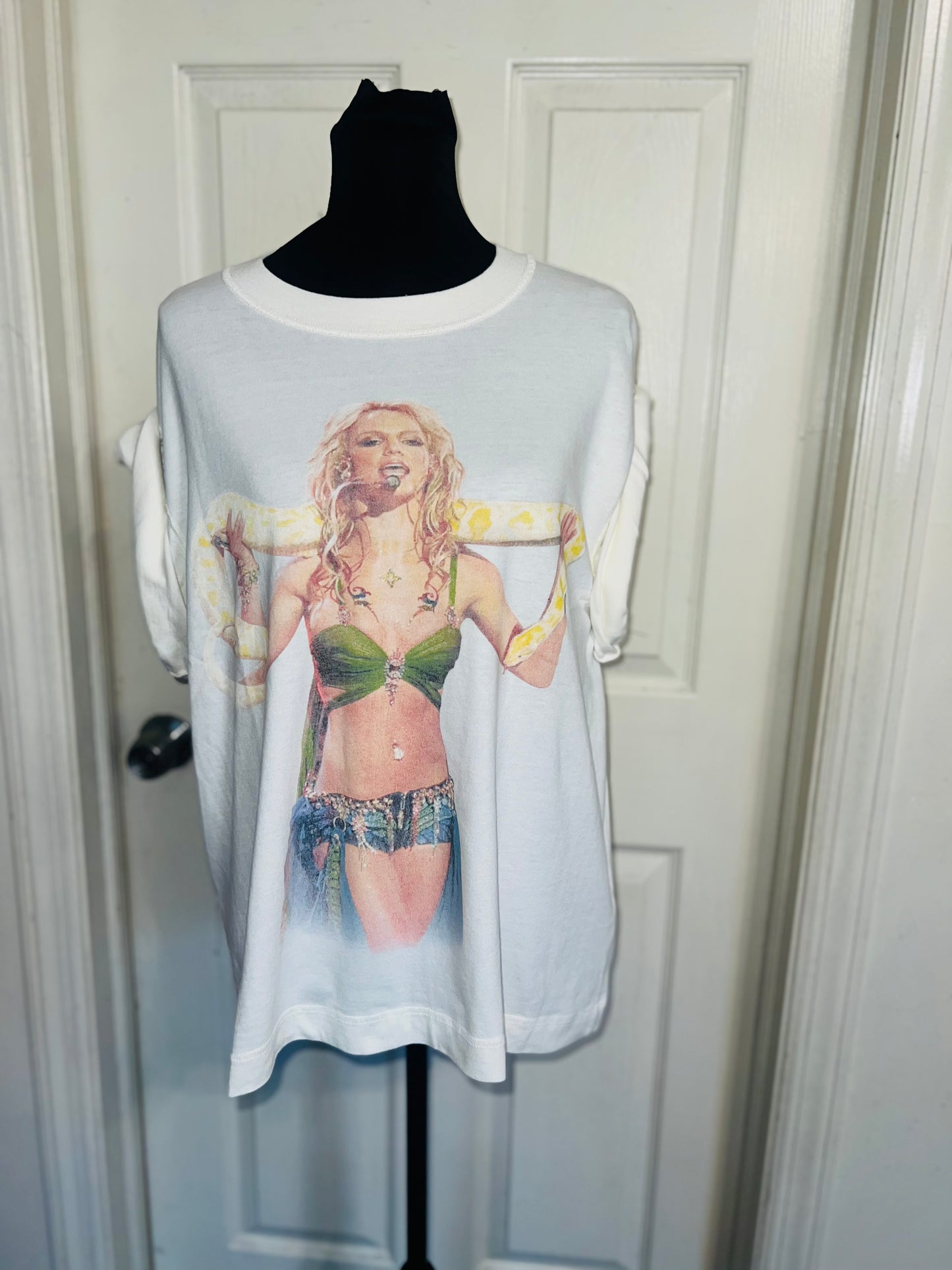 Britney Spears Oversized Distressed Tee