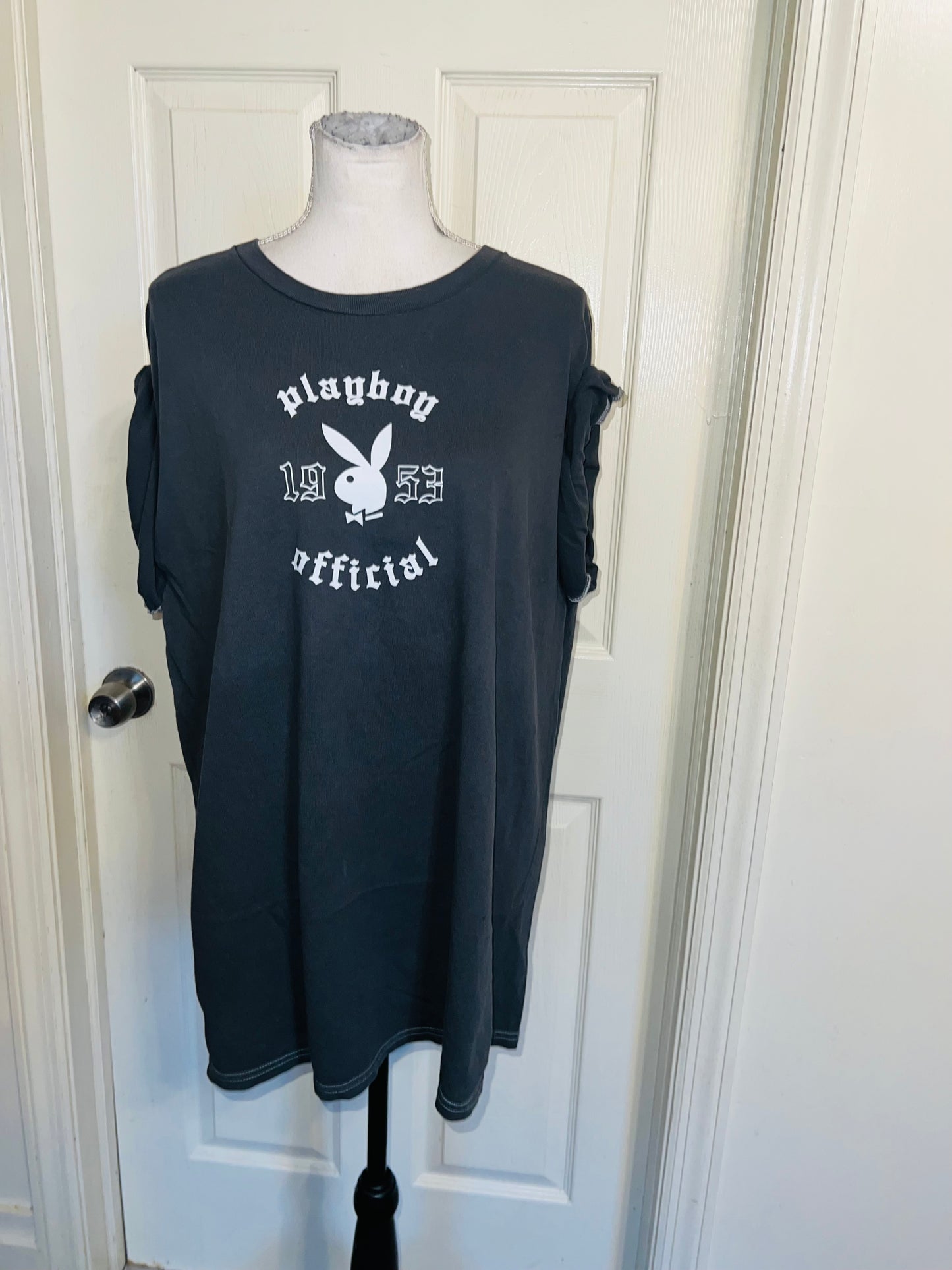Playboy Double Sided Oversized Distressed Tee