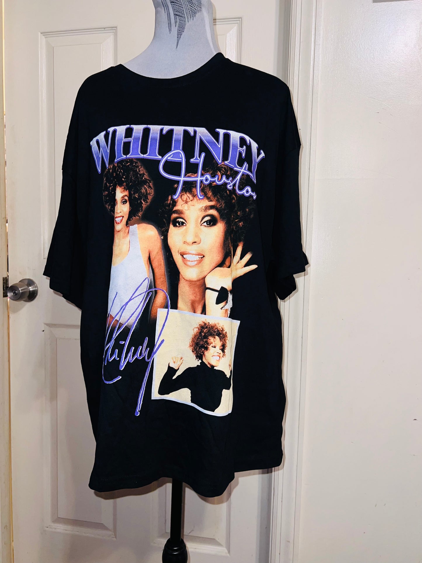 Whitney Houston Oversized Distressed Tee