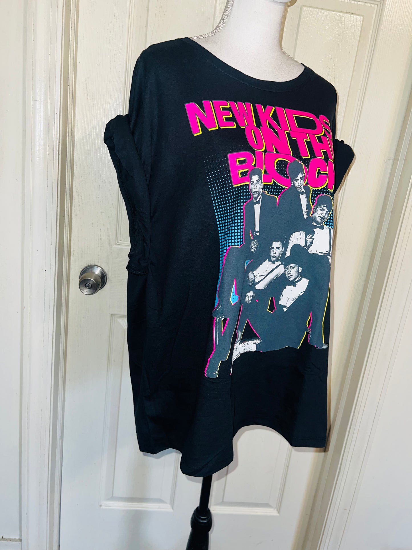 New Kids On The Block Oversized Distressed Tee