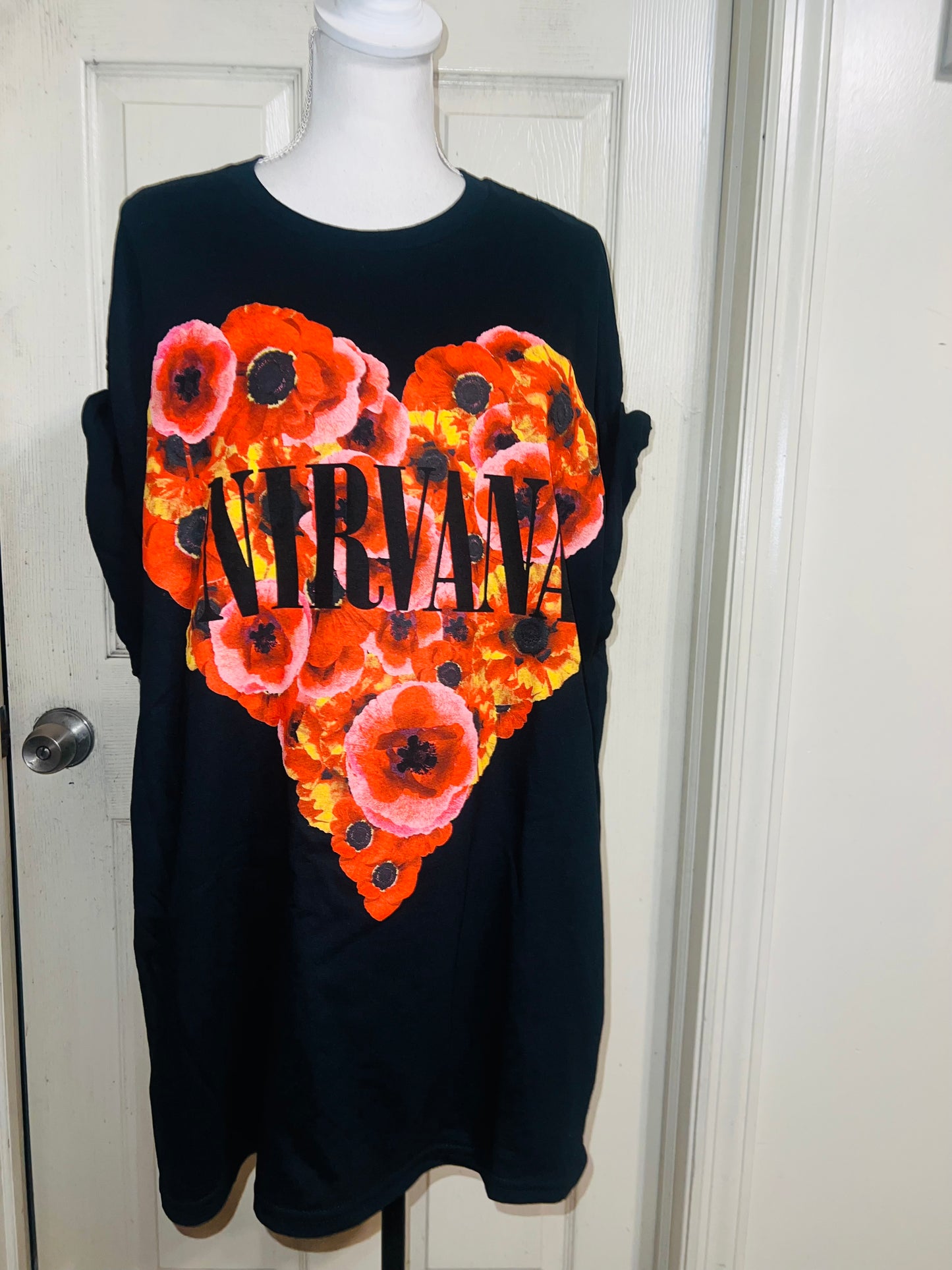 Nirvana Oversized Distressed Tee