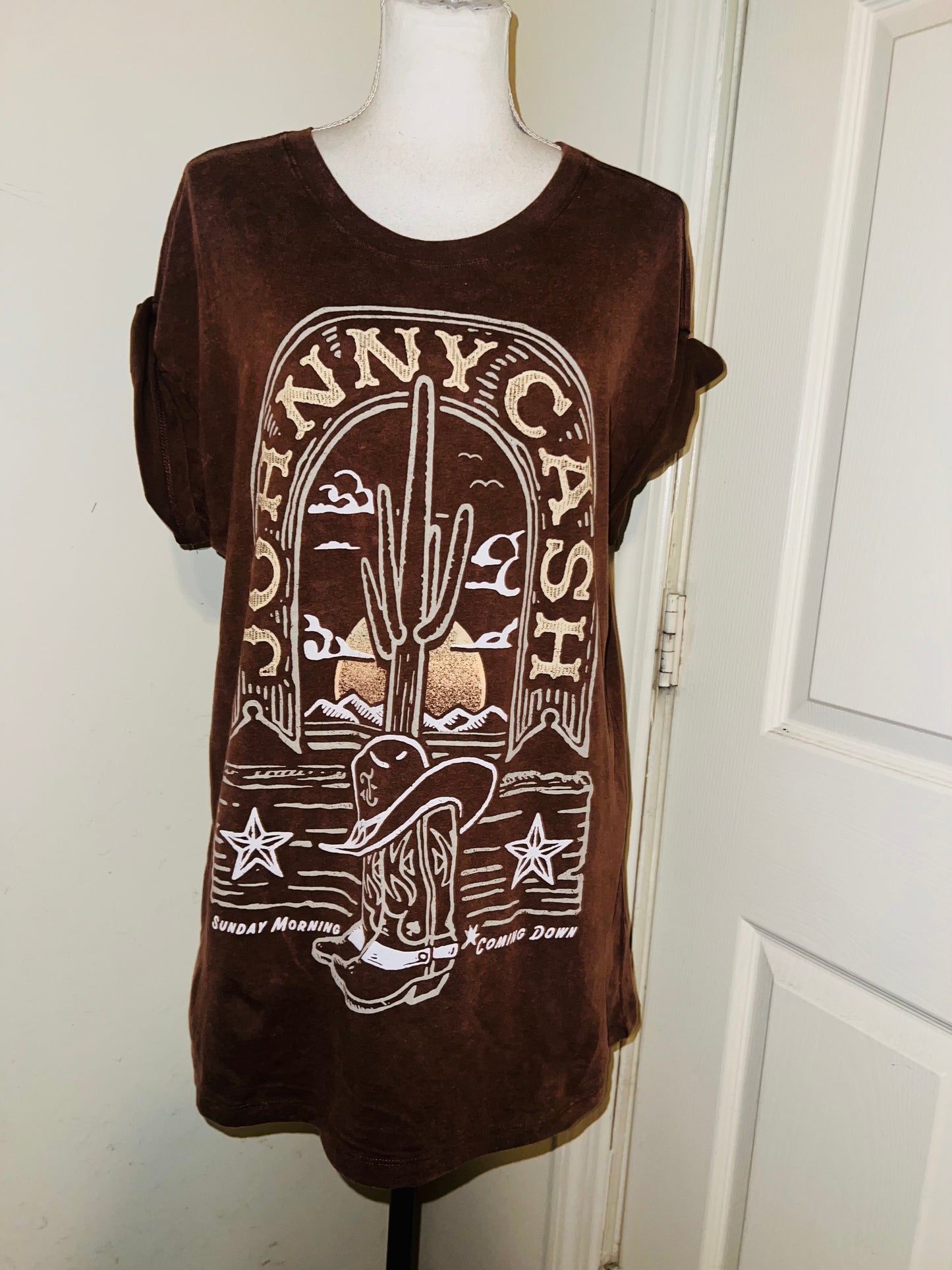 Johnny Cash Double Sided Oversized Distressed Tee