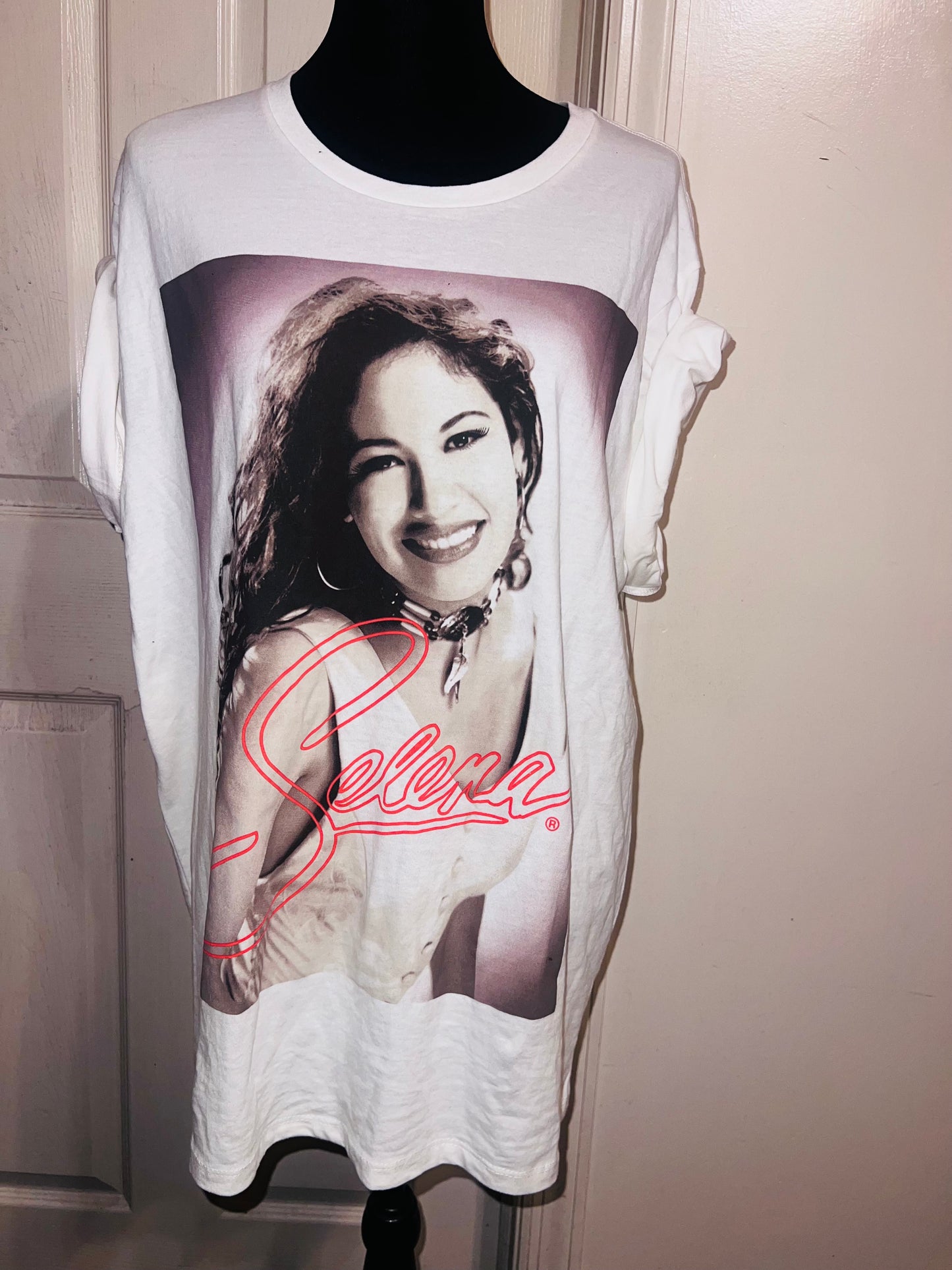 Selena Double Sided Oversized Distressed Tee