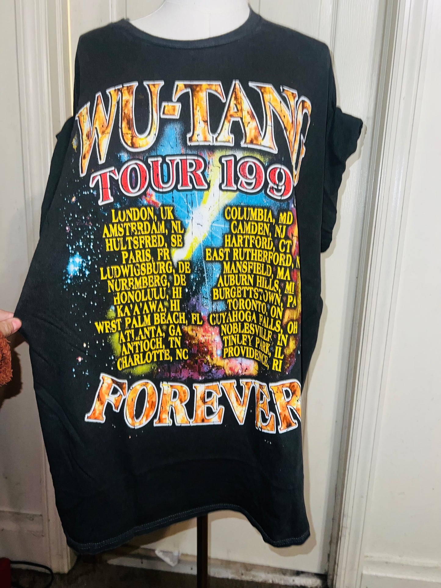 Wu-Tang Clan Tour Oversized Distressed Tee