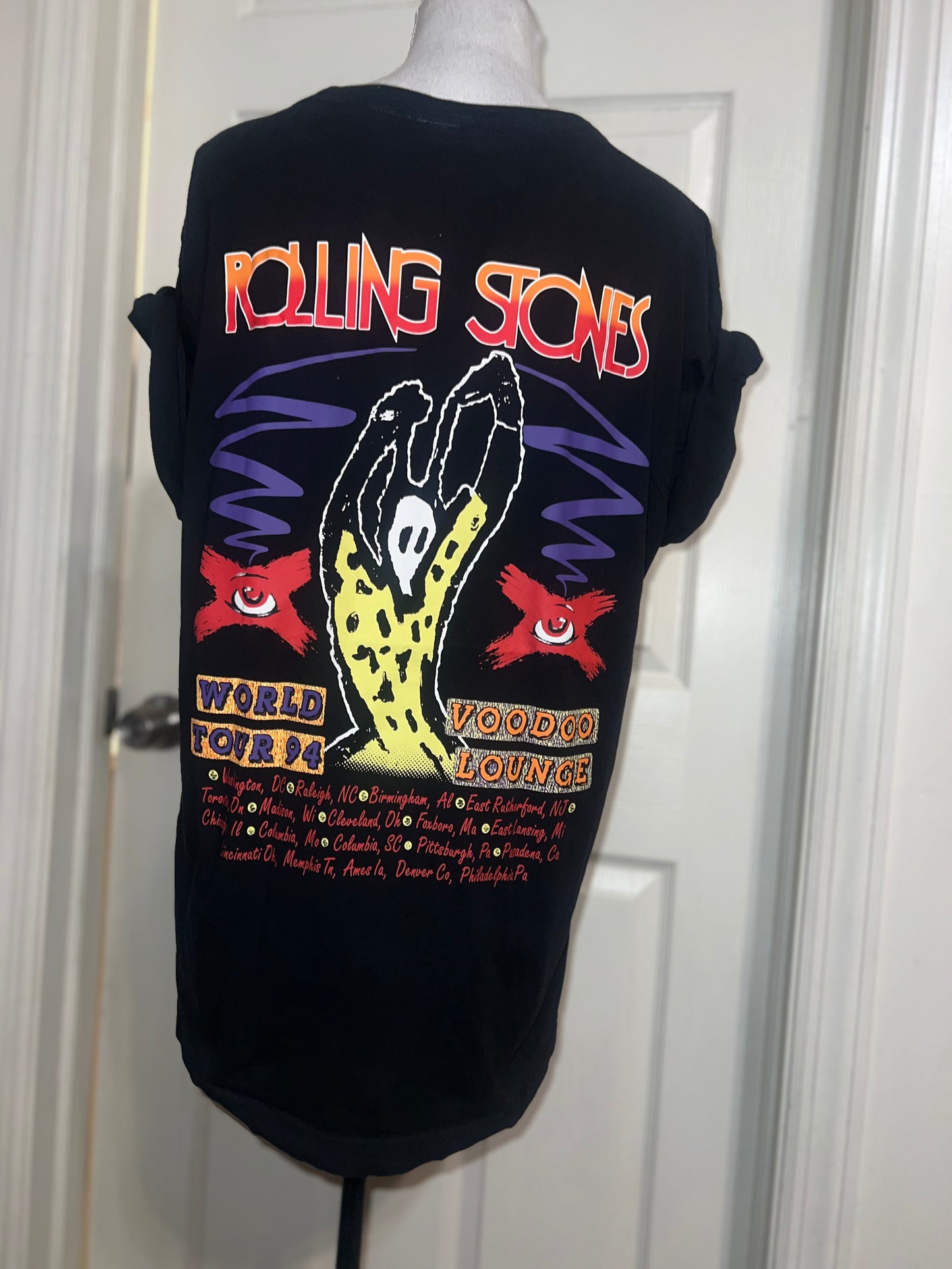 The Rolling Stones Double Sided Oversized Distressed Tee