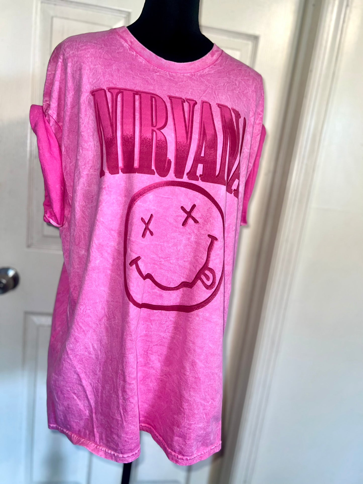 Nirvana Oversized Distressed Tee