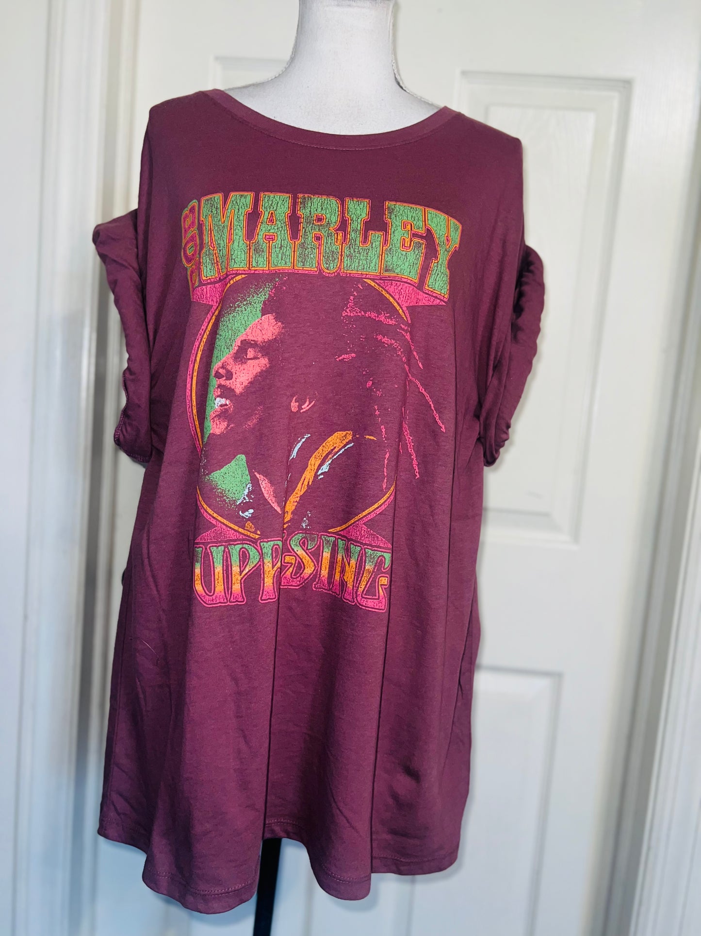 Bob Marley Oversized Distressed Tee