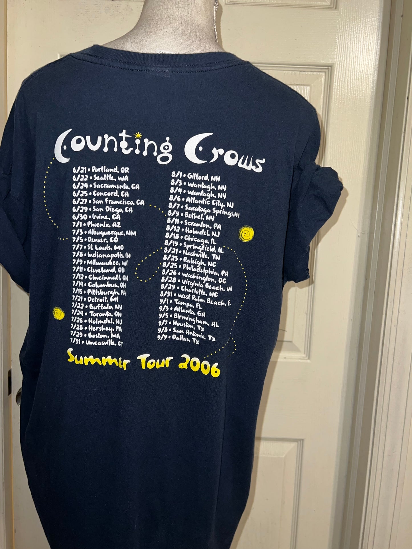 Counting Crows Double Sided Oversized Distressed Tee