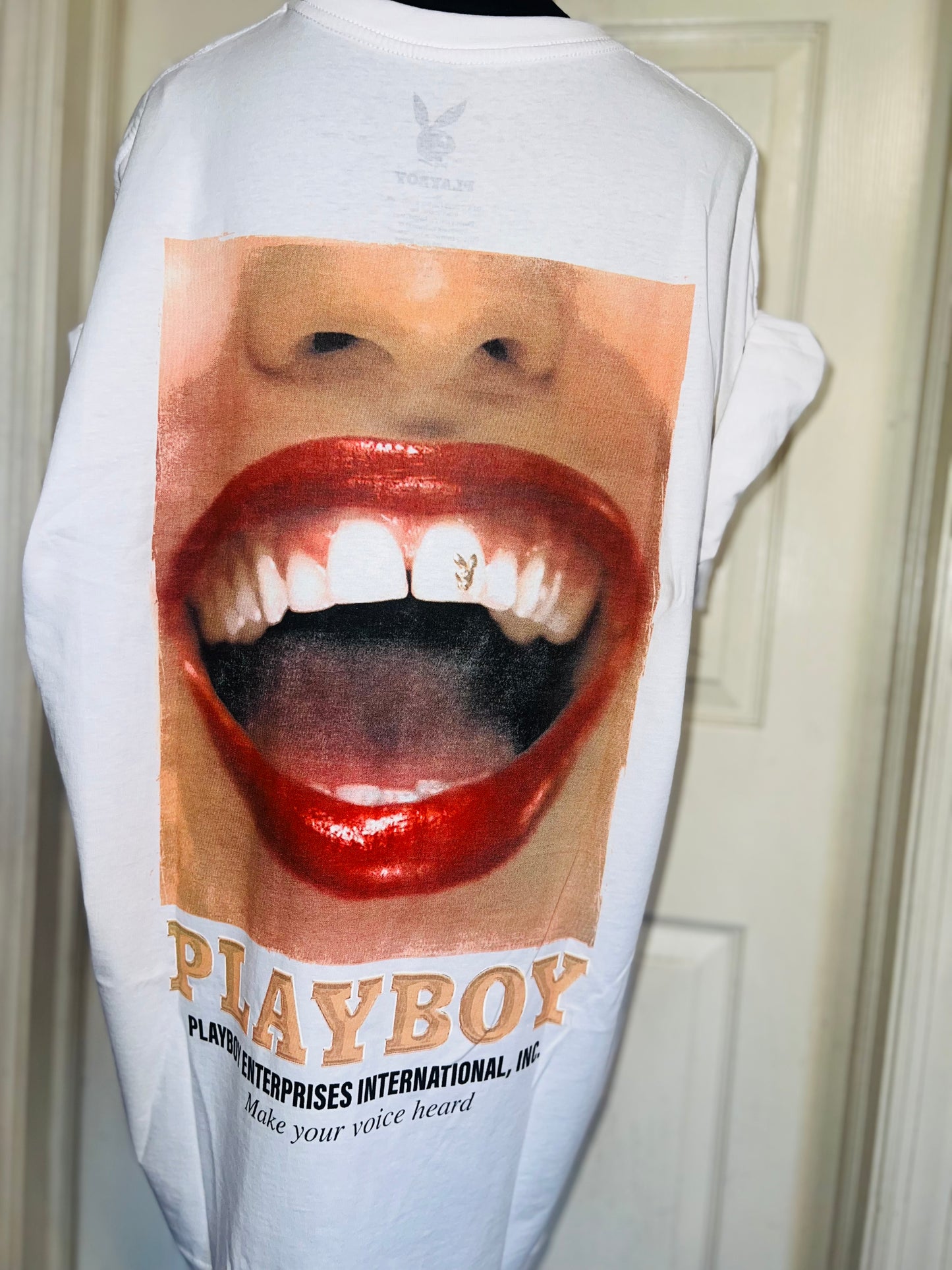 Playboy Double Sided Oversized Distressed Tee