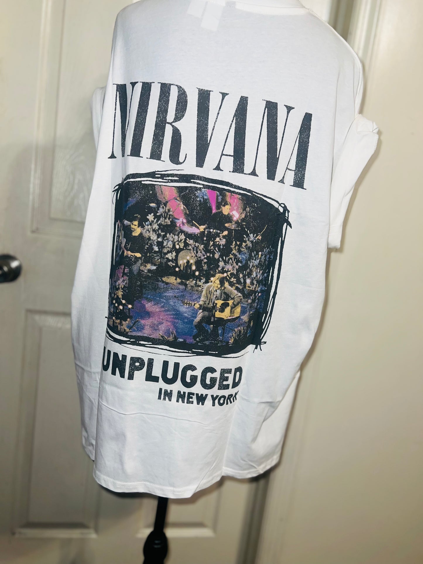 Nirvana Double Sided Oversized Distressed Tee