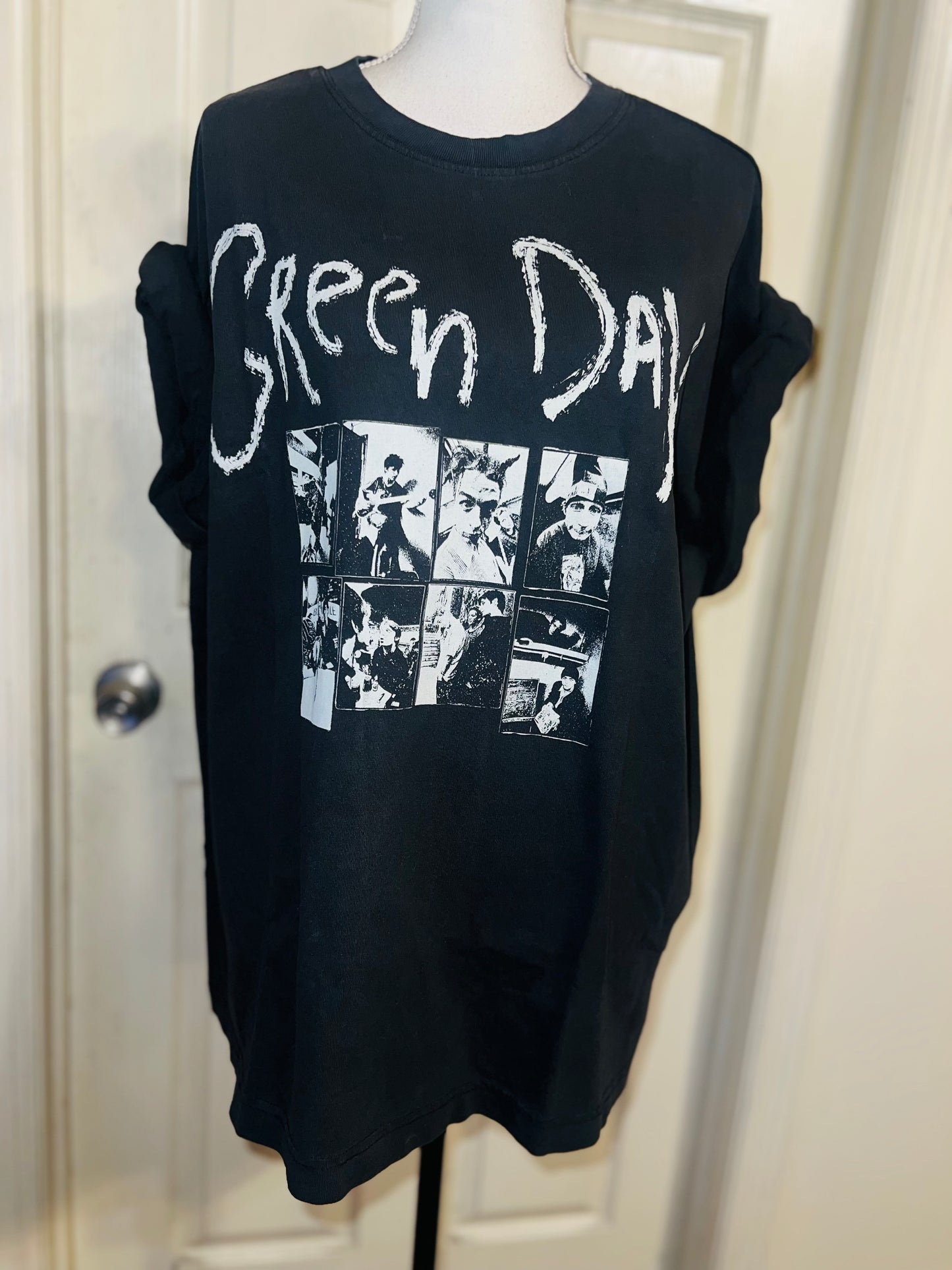 Green Day Oversized Distressed Tee