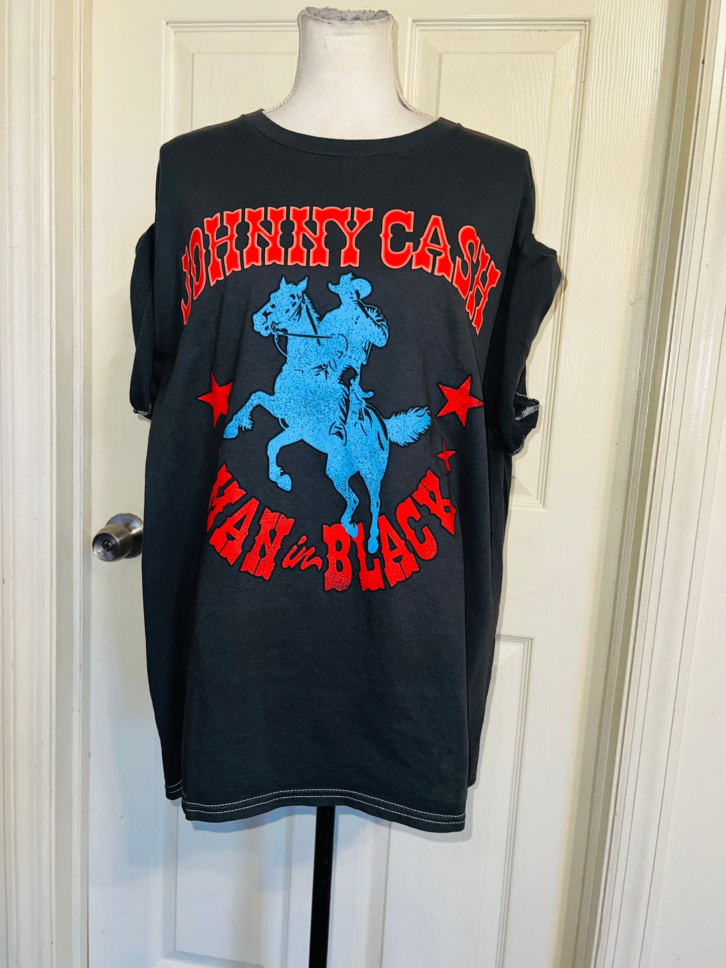 Johnny Cash Double Sided Oversized Distressed Tee