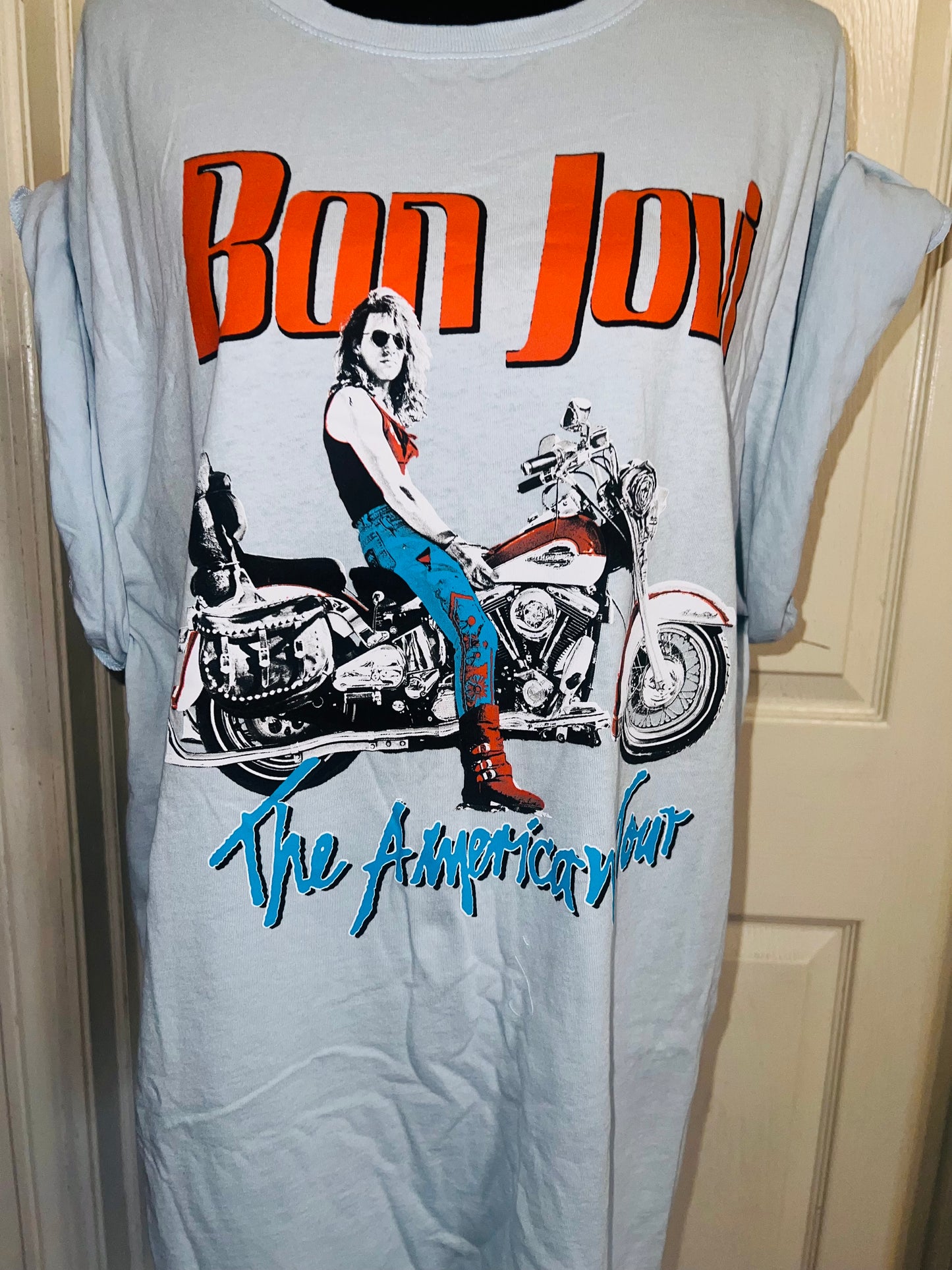Bon Jovi Oversized Distressed Tee