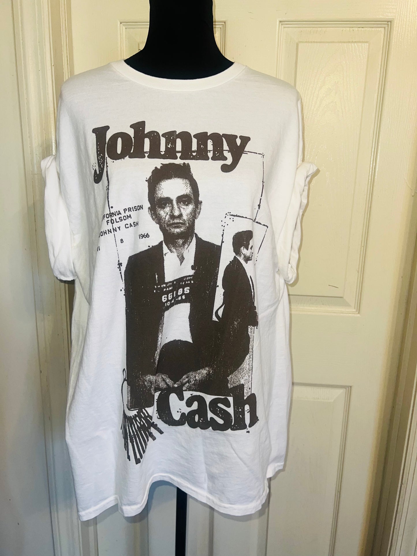 Johnny Cash Oversized Distressed Tee