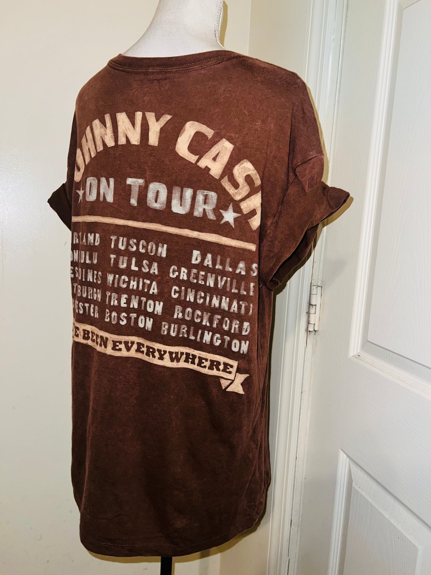 Johnny Cash Double Sided Oversized Distressed Tee