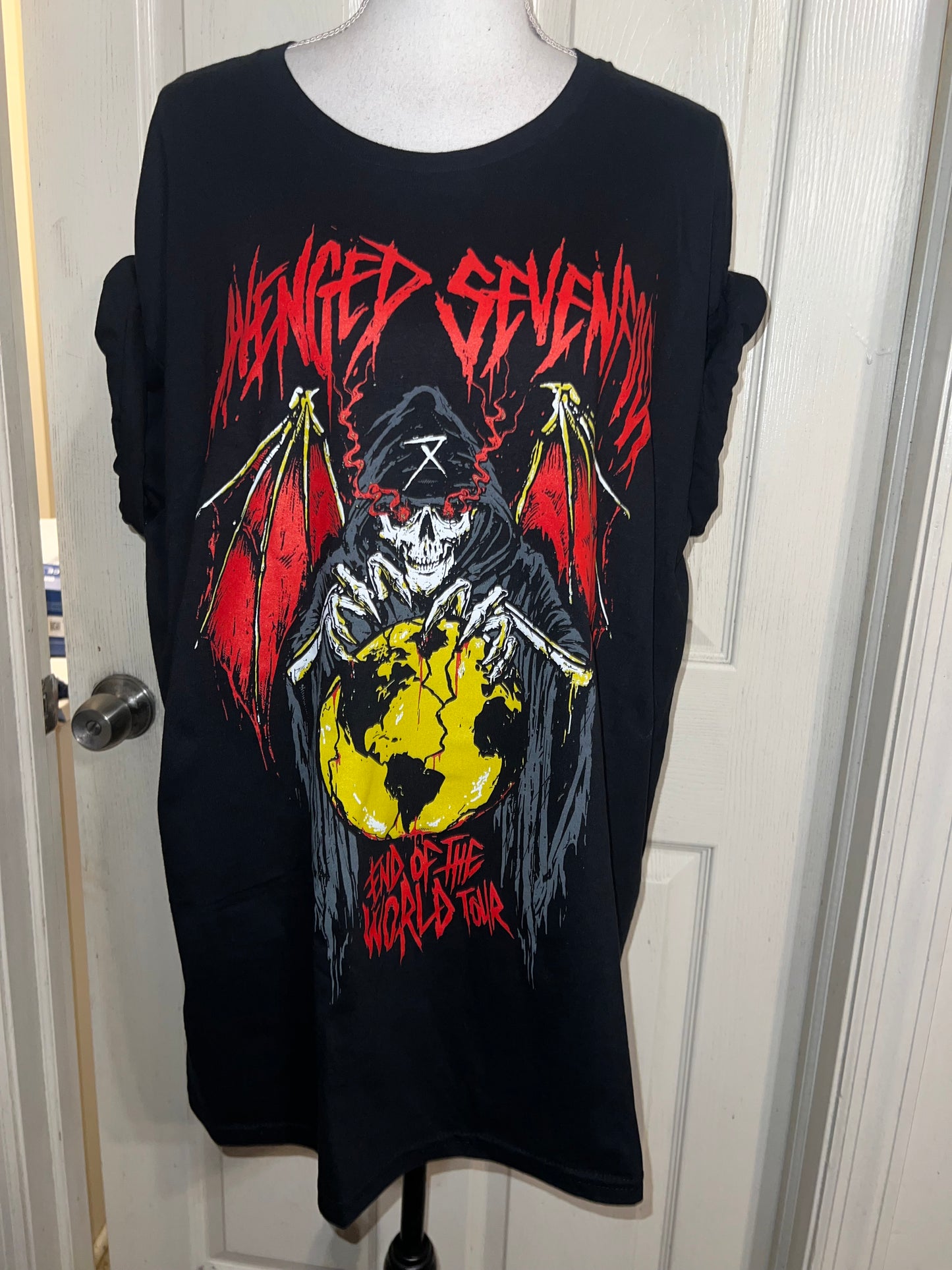 Avenged Sevenfold Oversized Distressed Tee