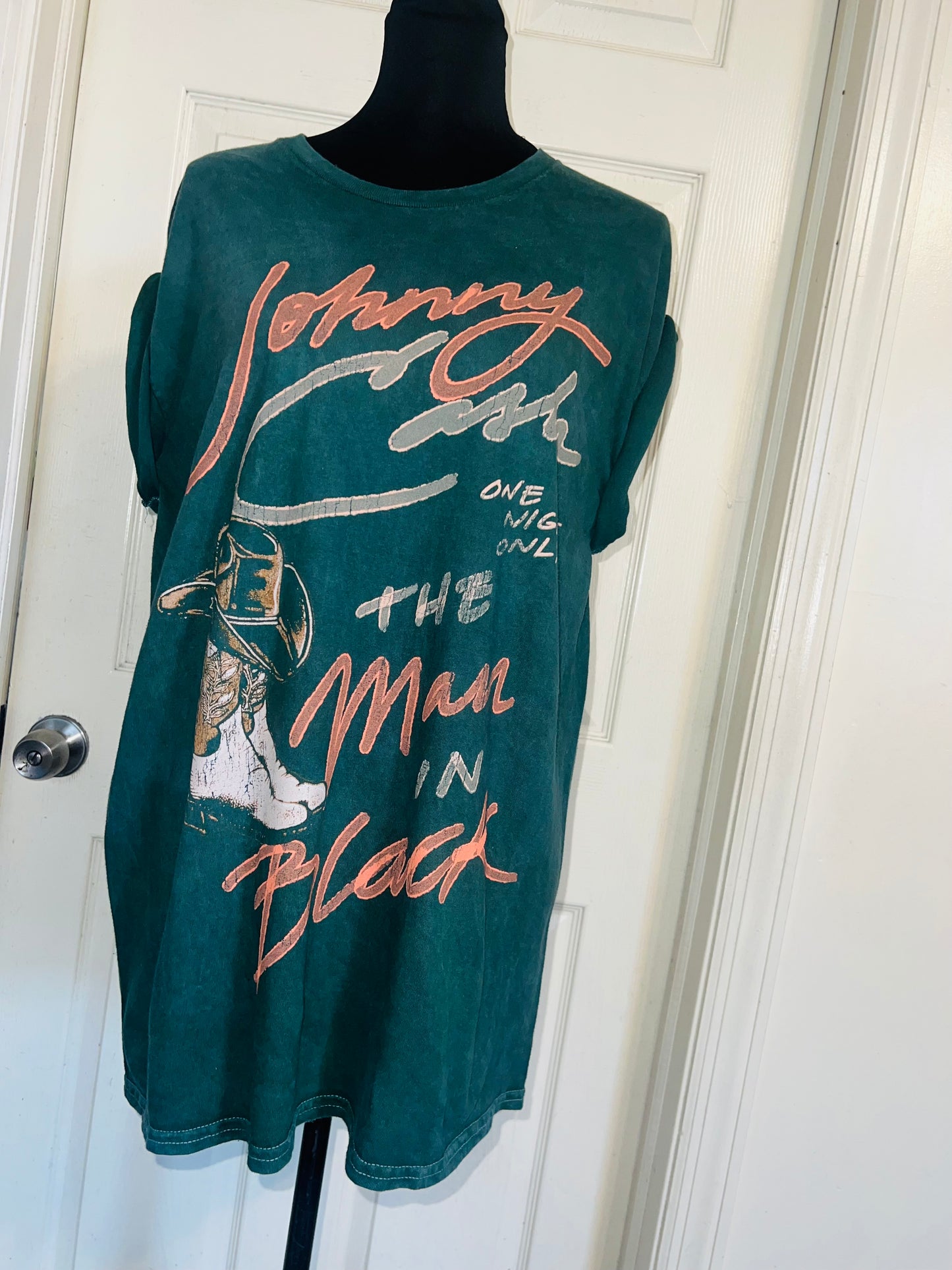 Johnny Cash Oversized Distressed Tee