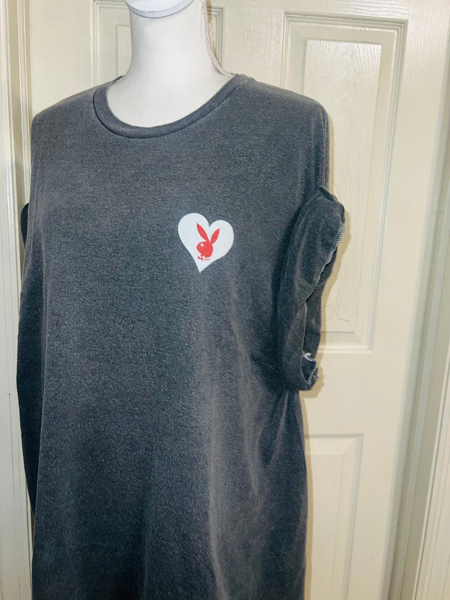 Playboy Double Sided Oversized Distressed Tee
