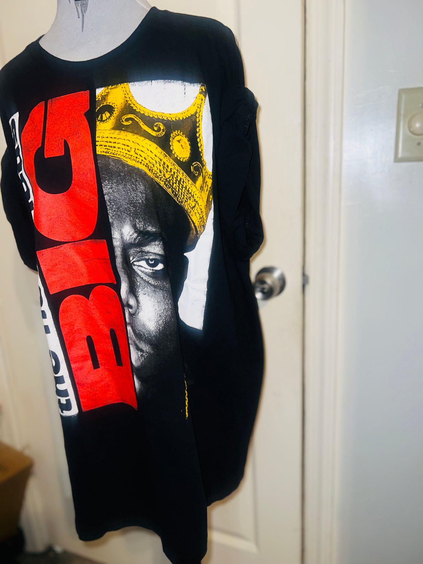 Notorious BIG Biggie Smalls Oversized Distressed Tee