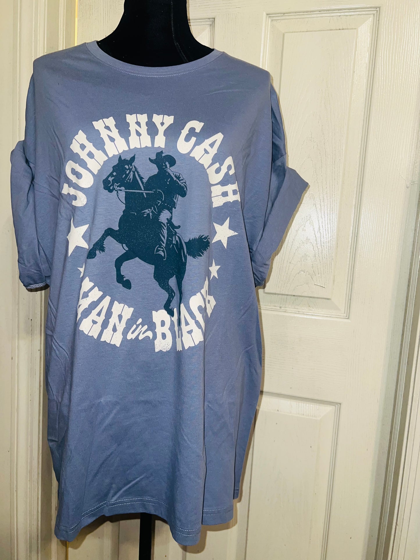 Johnny Cash Oversized Distressed Tee