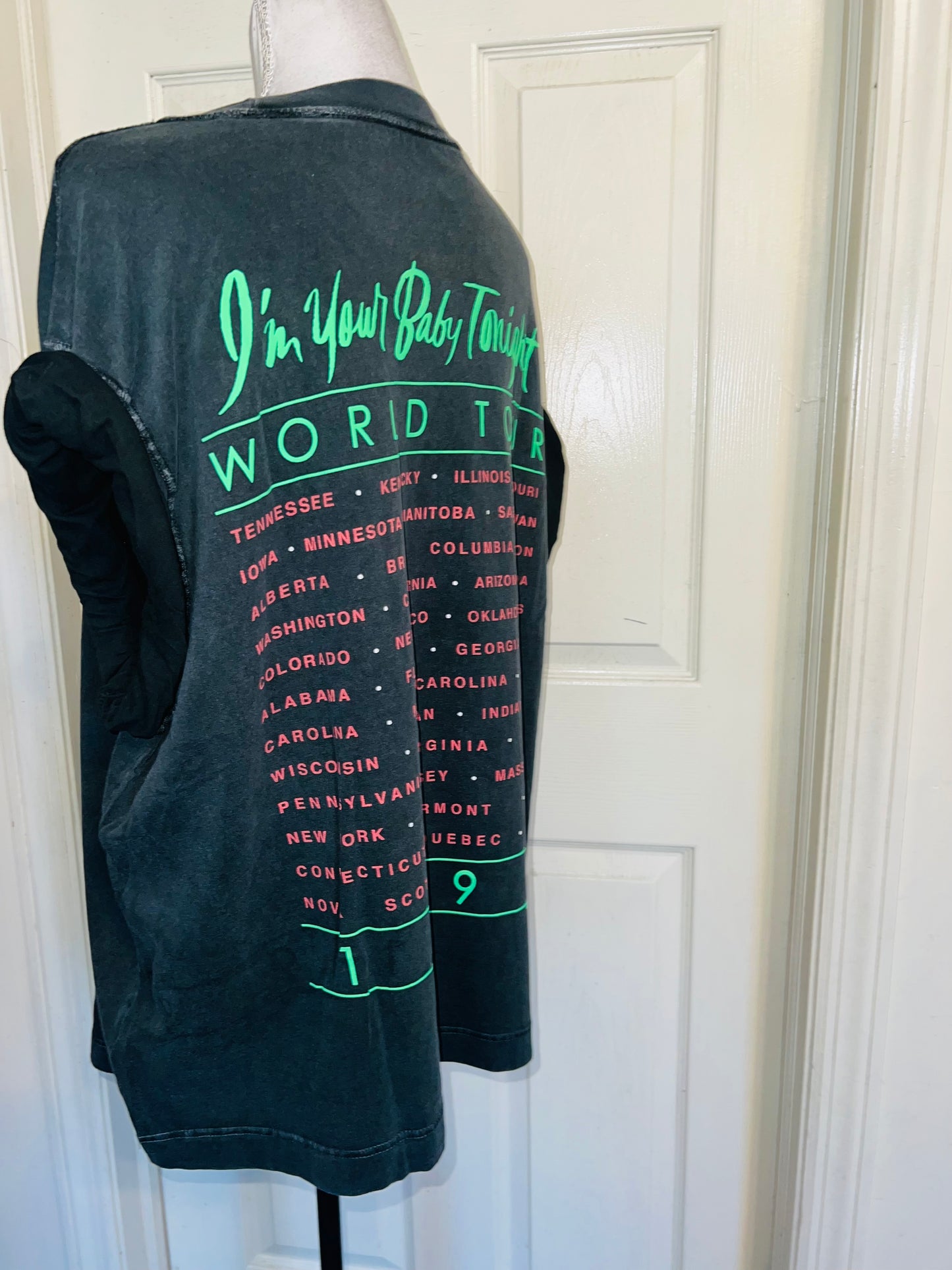 Whitney Houston Double Sided Oversized Distressed Tee
