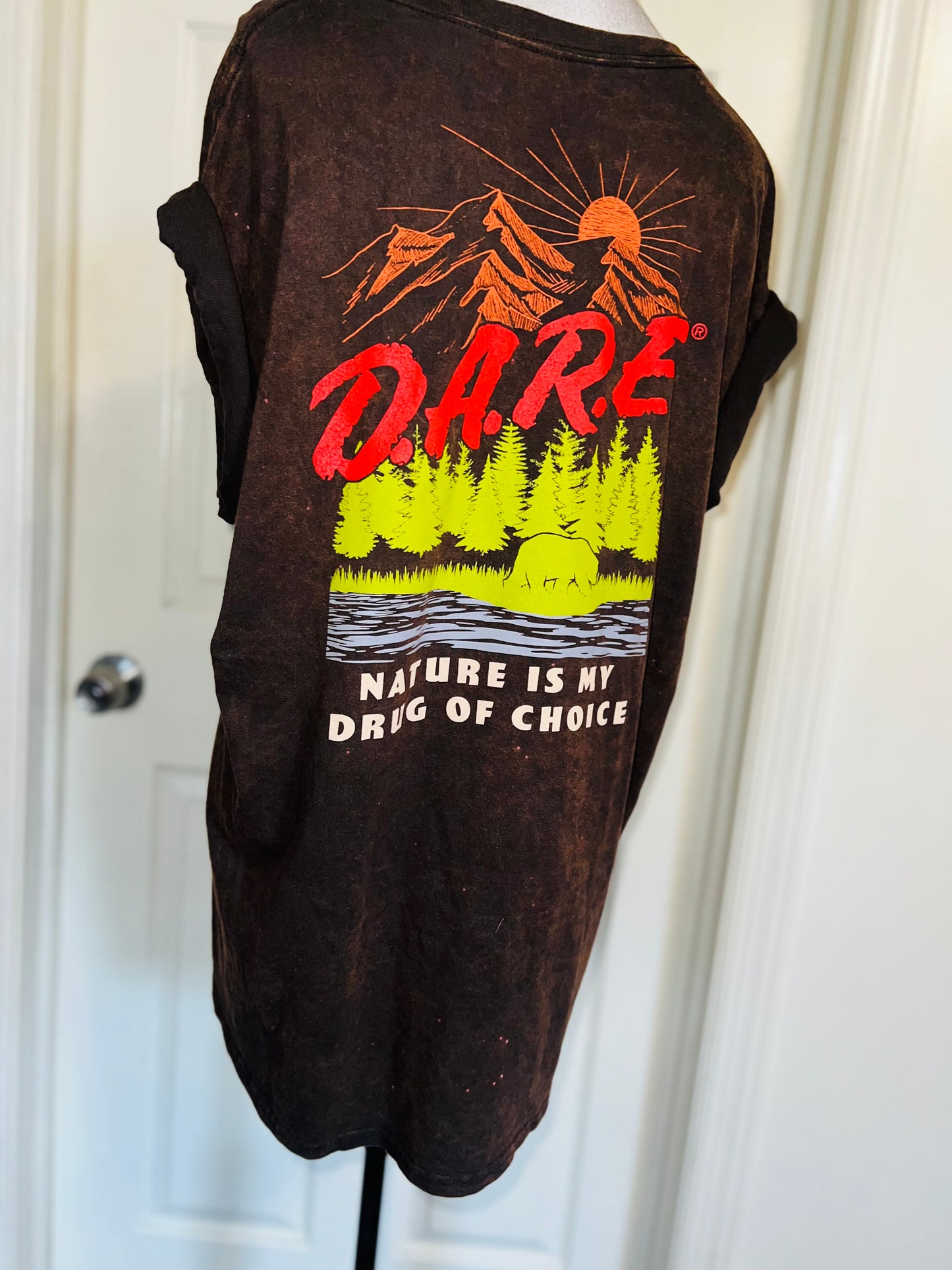 D.A.R.E Double Sided Oversized Distressed Tee
