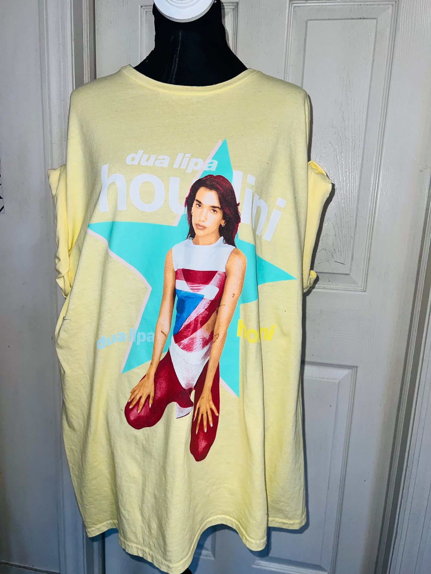 Dua Lipa Oversized Distressed Tee