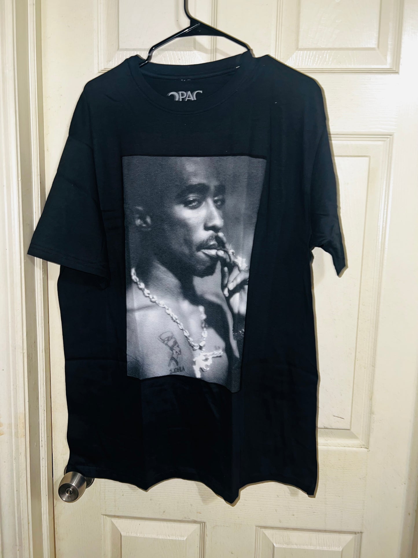 Tupac Portrait Oversized Distressed Tee