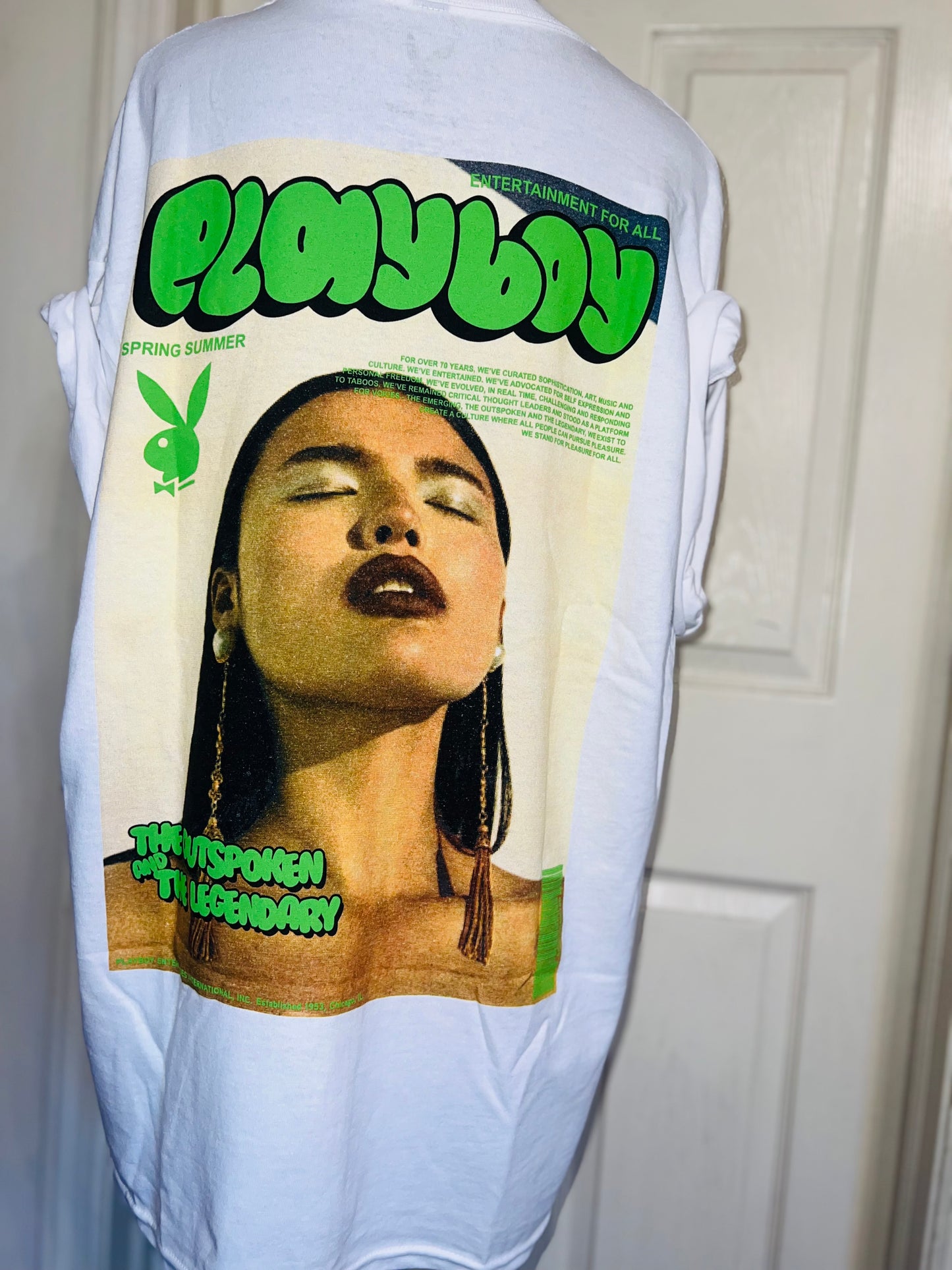 Playboy Double Sided Oversized Distressed Tee