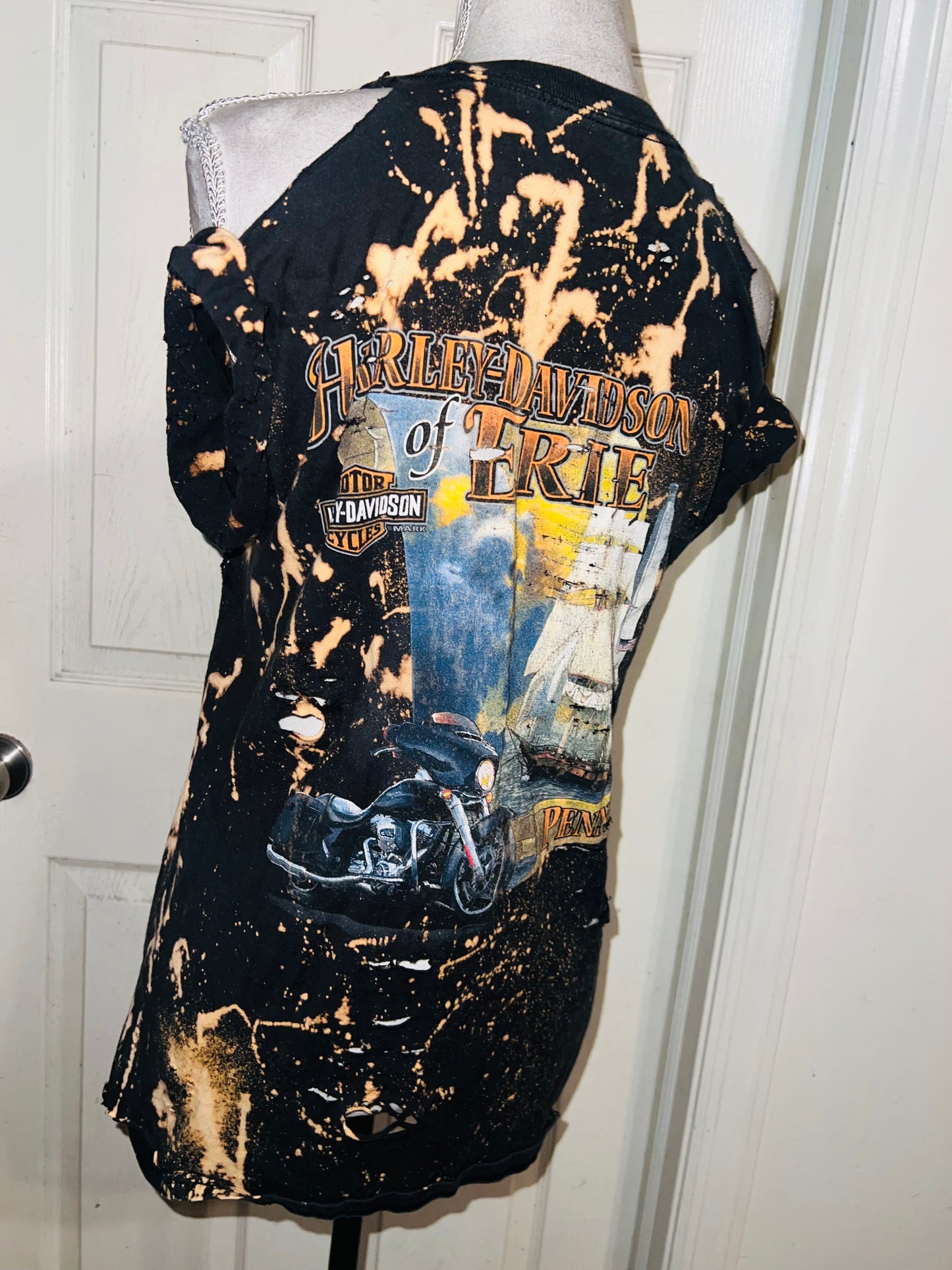Harley Davidson Bleached Double Sided Distressed Tee