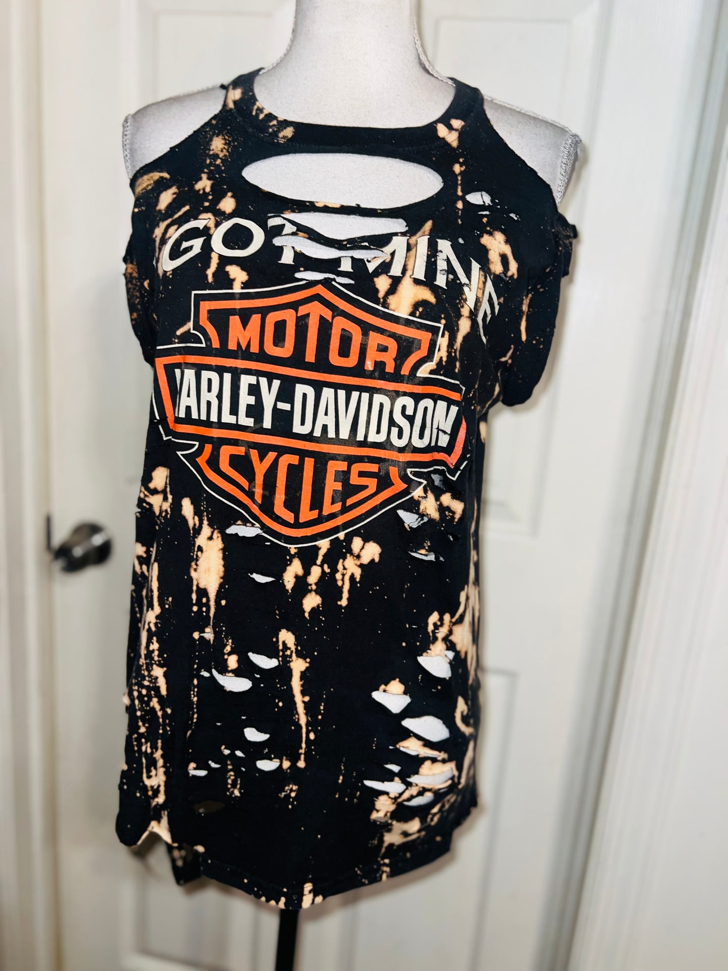 Harley Davidson Bleached Double Sided Distressed Tee