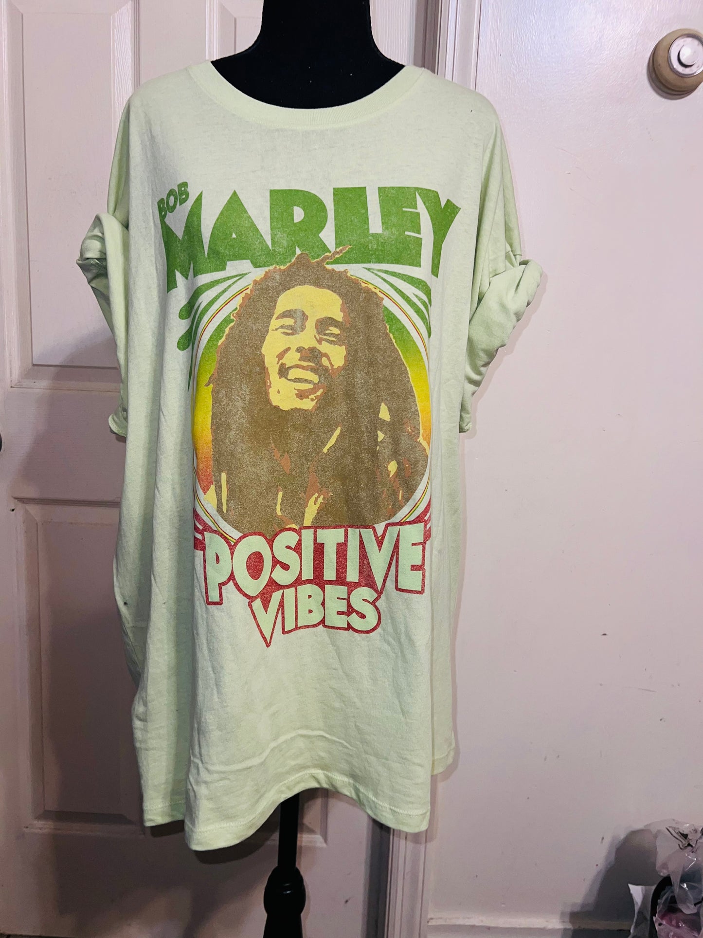 Bob Marley Oversized Distressed Tee
