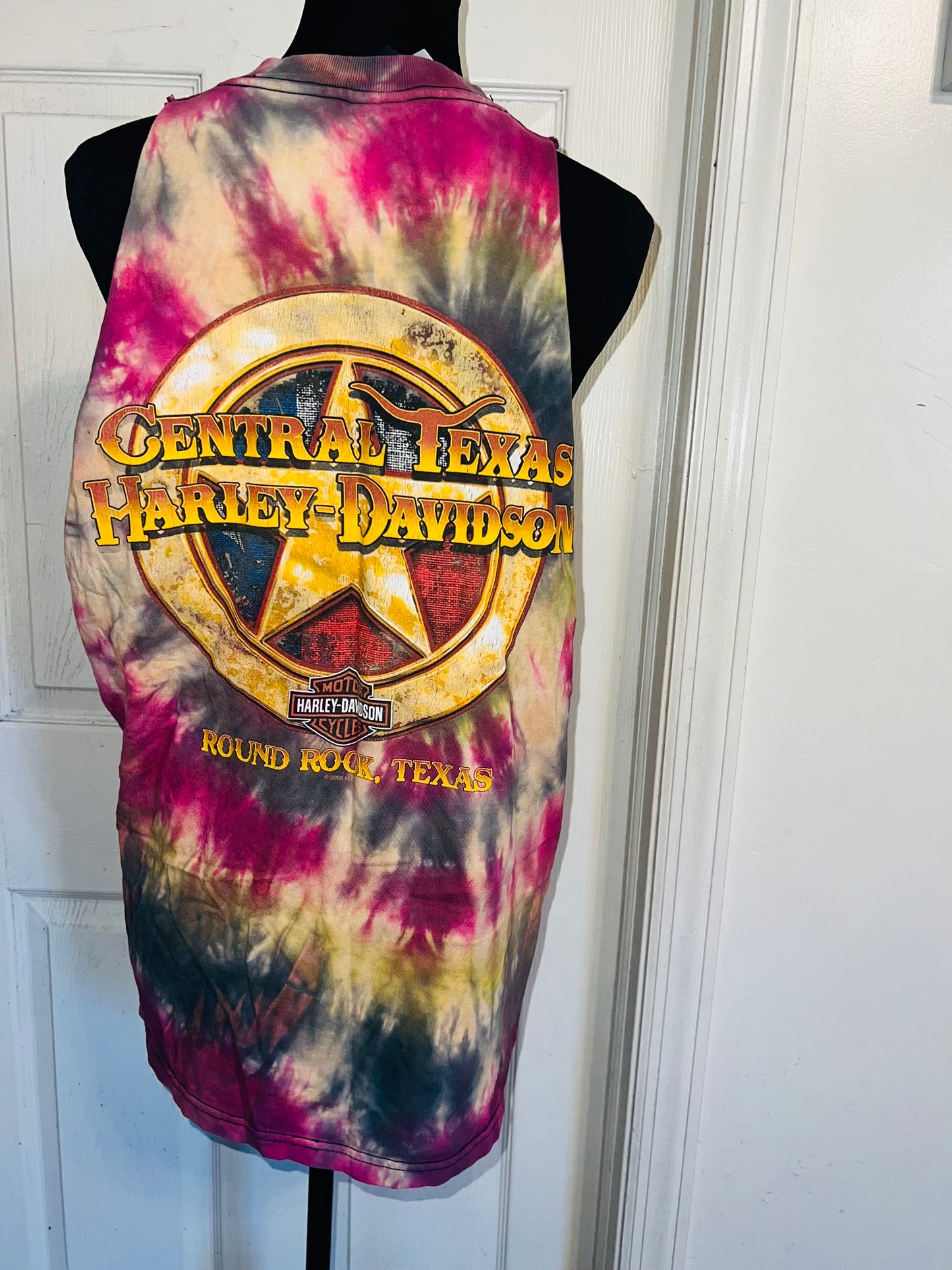 Harley Davidson Double Sided Oversized Distressed Tank